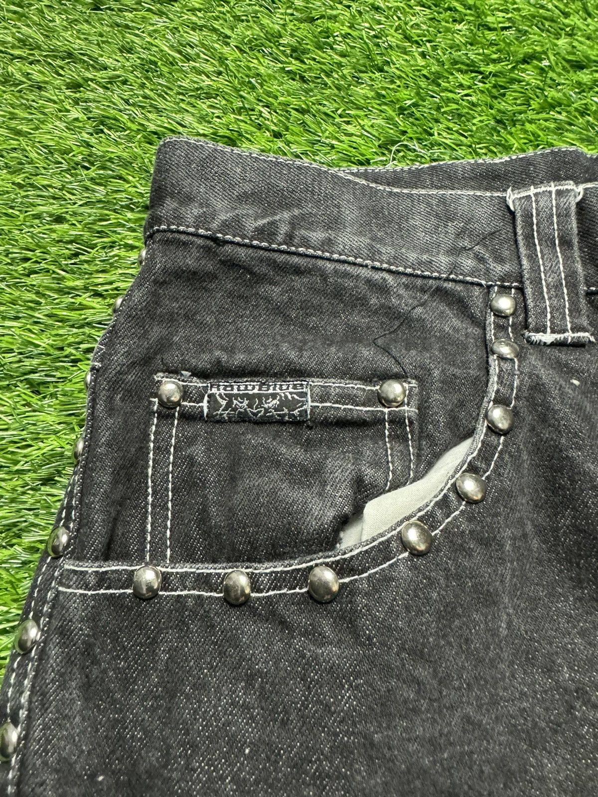 JNCO RAW BLUE - side stud baggy jeans Size US 33 - 7 Thumbnail