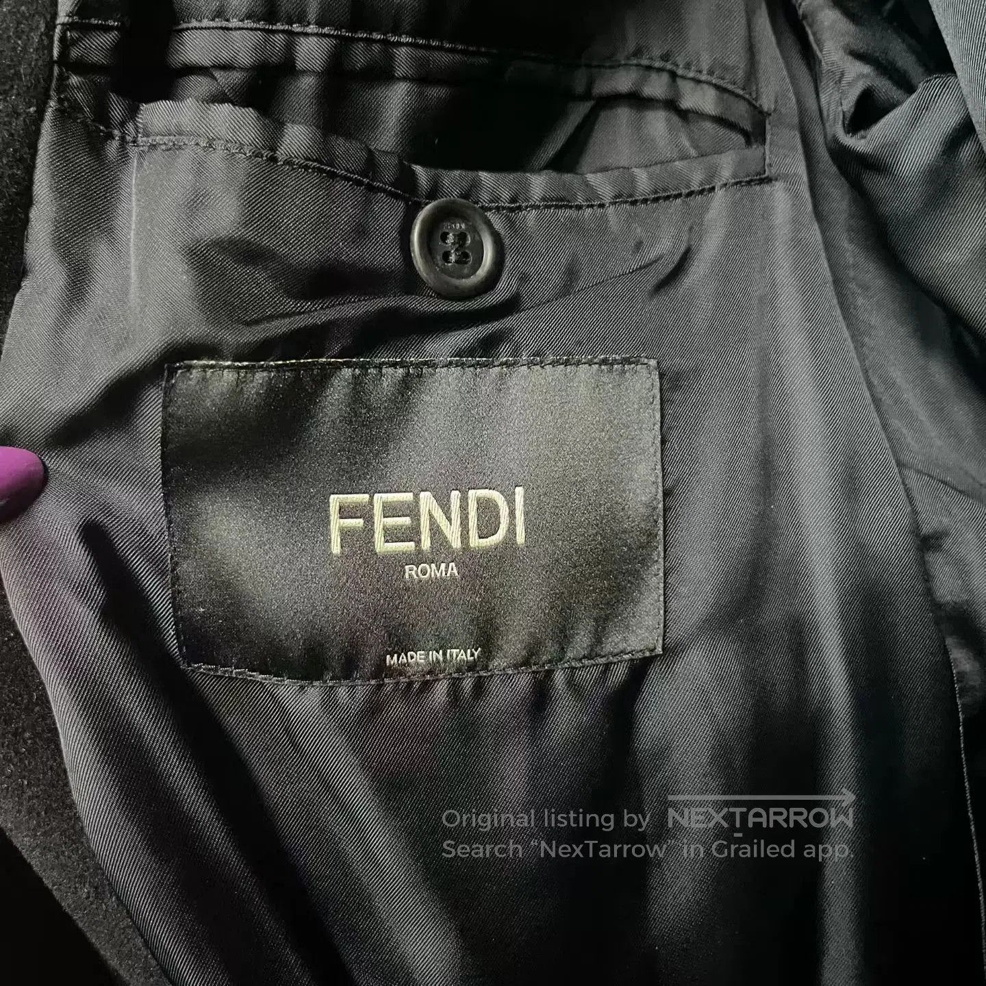 Fendi Fendi Black Detachable Lapel Jacket. Size US M / EU 48-50 / 2 - 2 Thumbnail