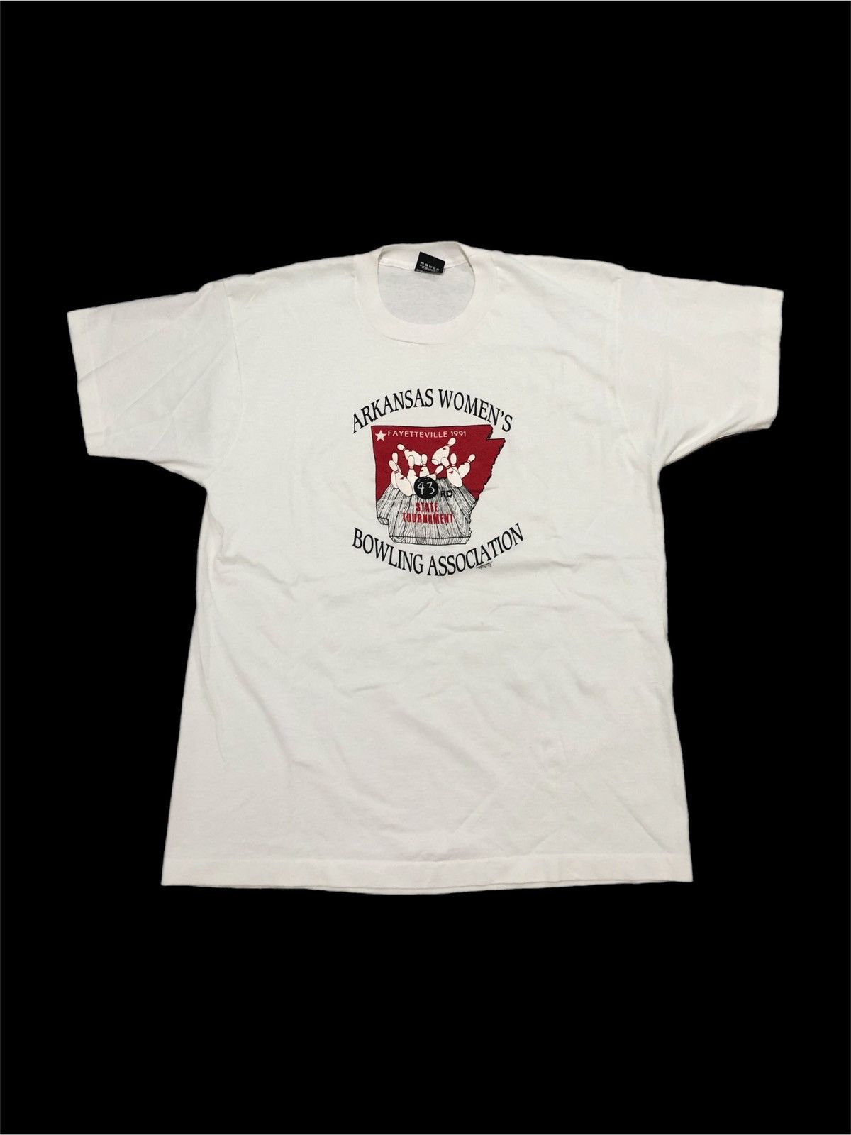 Vintage 1991 Arkansas Women’s Bowling Association Tee Size XL / US 12-14 / IT 48-50 - 1 Thumbnail