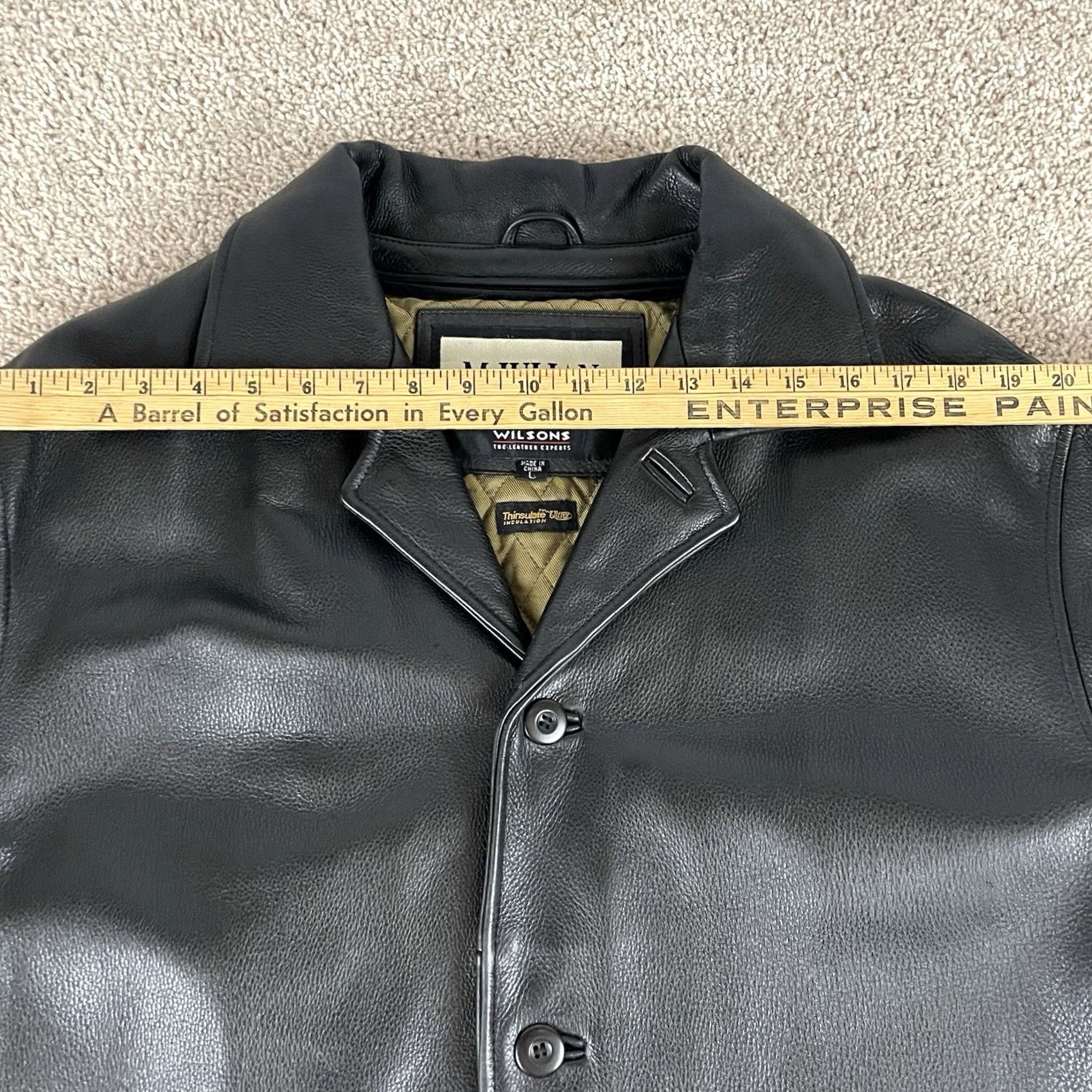 Wilson VINTAGE M Julian Wilsons Leather Jacket Men L Thinsulate Zip Out Quilt Liner 90s Size US L / EU 52-54 / 3 - 4 Thumbnail
