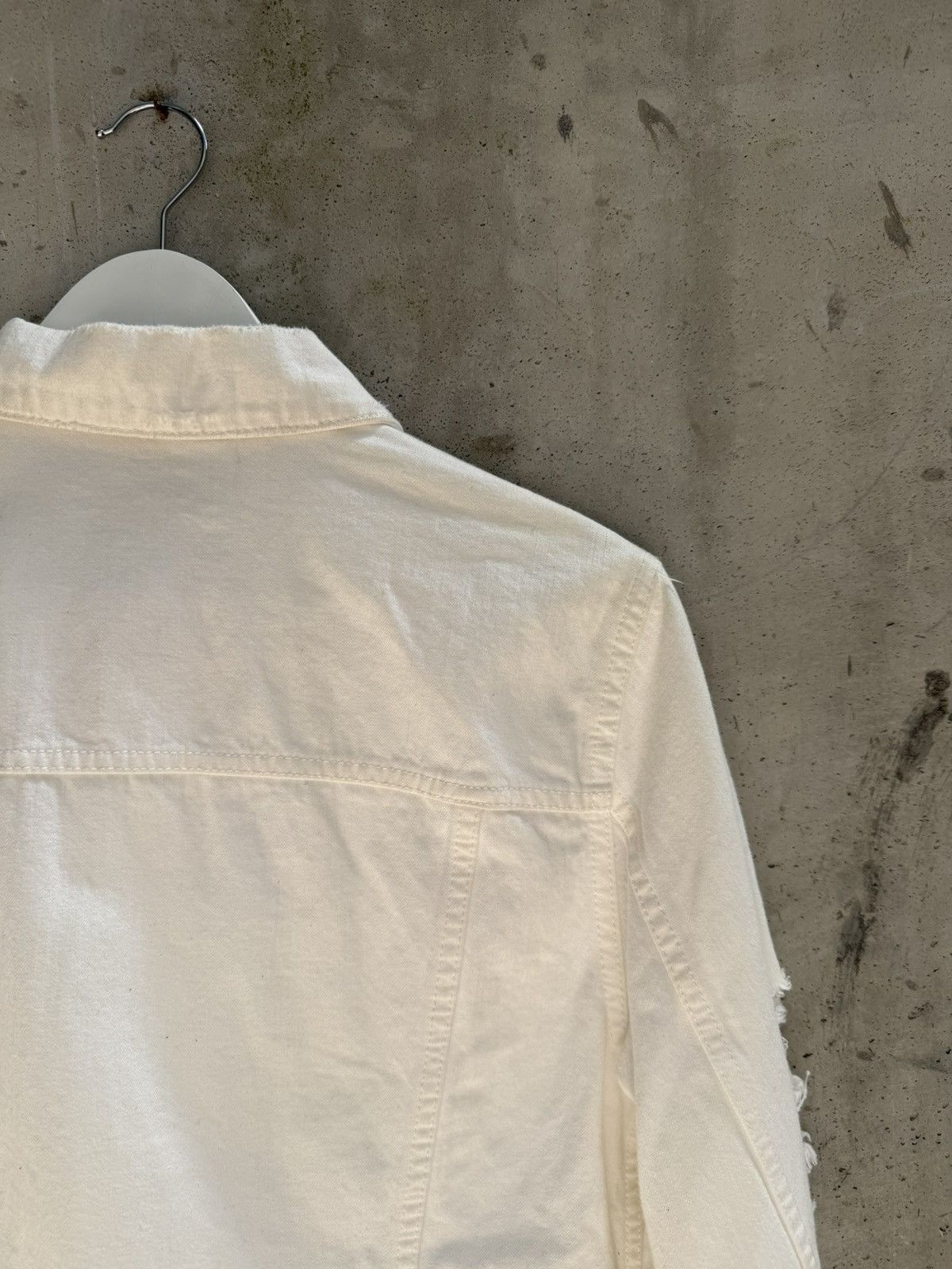 Balmain SS18 Balmain White Destroyed Denim Jacket Size US XS / EU 42 / 0 - 8 Thumbnail
