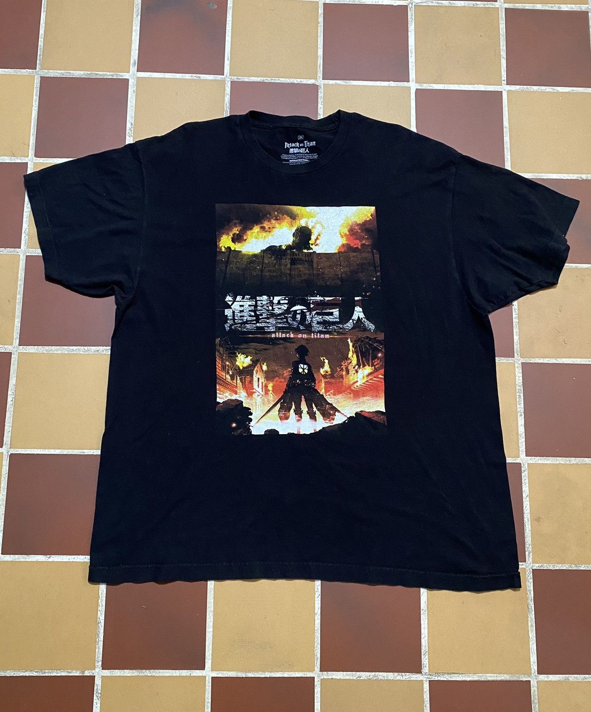 Anime Vintage Rare Attack On Titan Season 1 Shirt Size US XXL / EU 58 / 5 - 1 Thumbnail