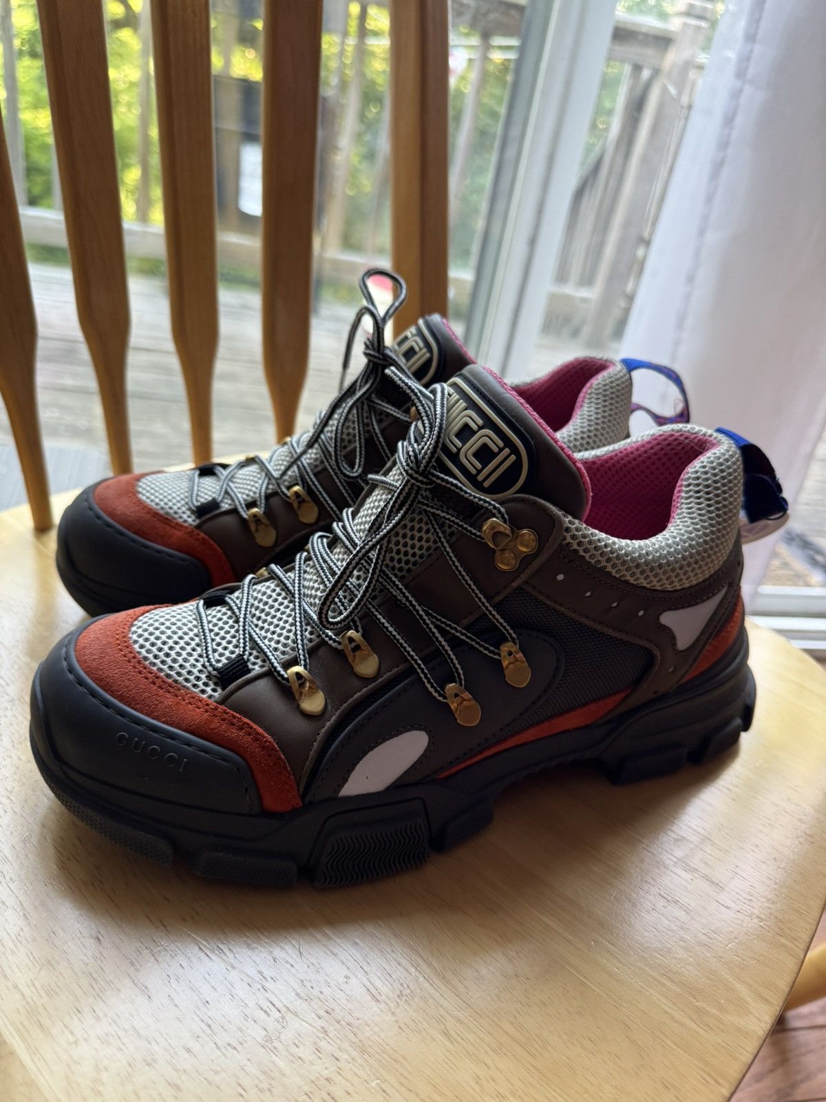 Gucci Gucci Flashtrek Crystal Grey Orange Size US 8 / IT 38 - 7 Thumbnail