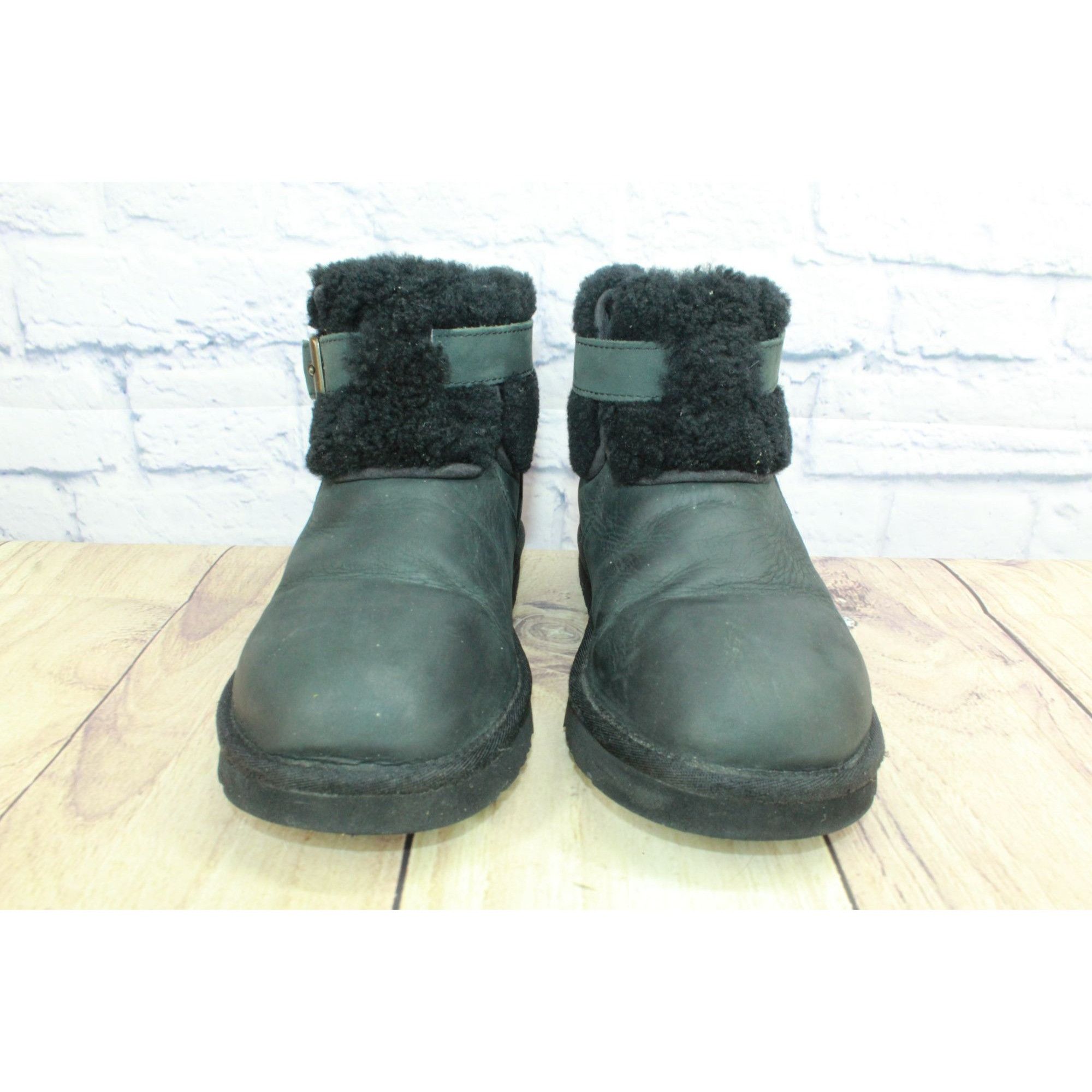 Ugg UGG Australia Jocelin Leather Shearling Lined Winter Boots Size US 7 / IT 37 - 4 Thumbnail