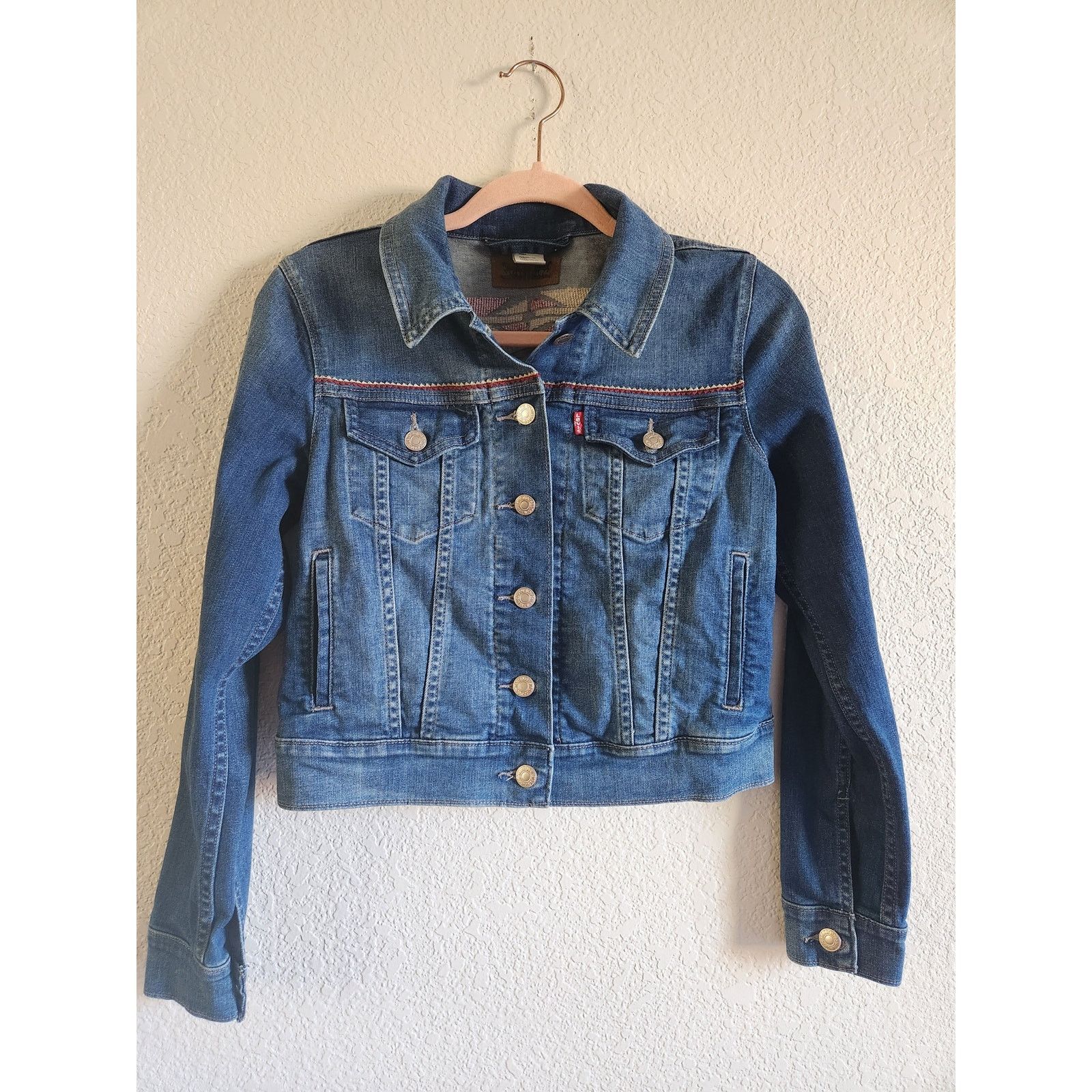 Levi's Levi's Women Embroidered Western Denim Jacket-Sm Size S / US 4 / IT 40 - 1 Thumbnail