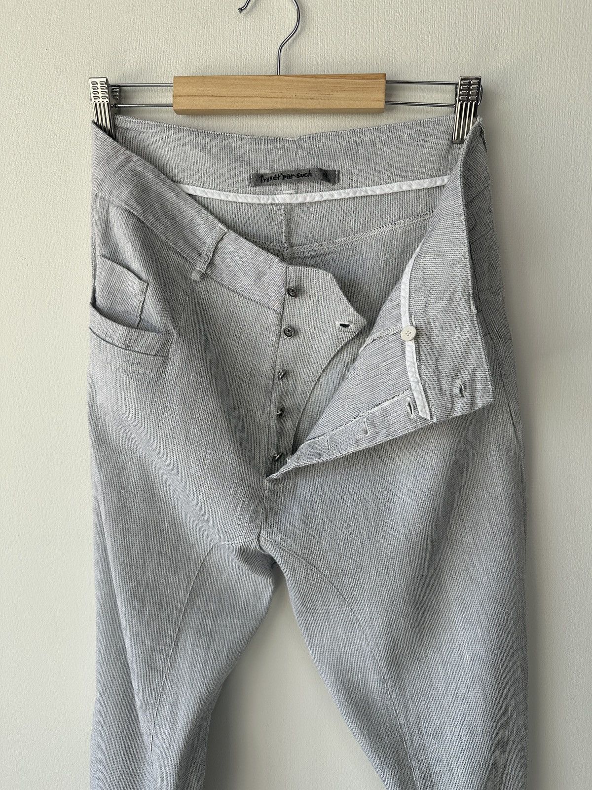 Transit TRANSIT PAR SUCH Drop Crotch Linen Blend Cropped Pants Sz 2 Size 30" / US 8 / IT 44 - 3 Thumbnail