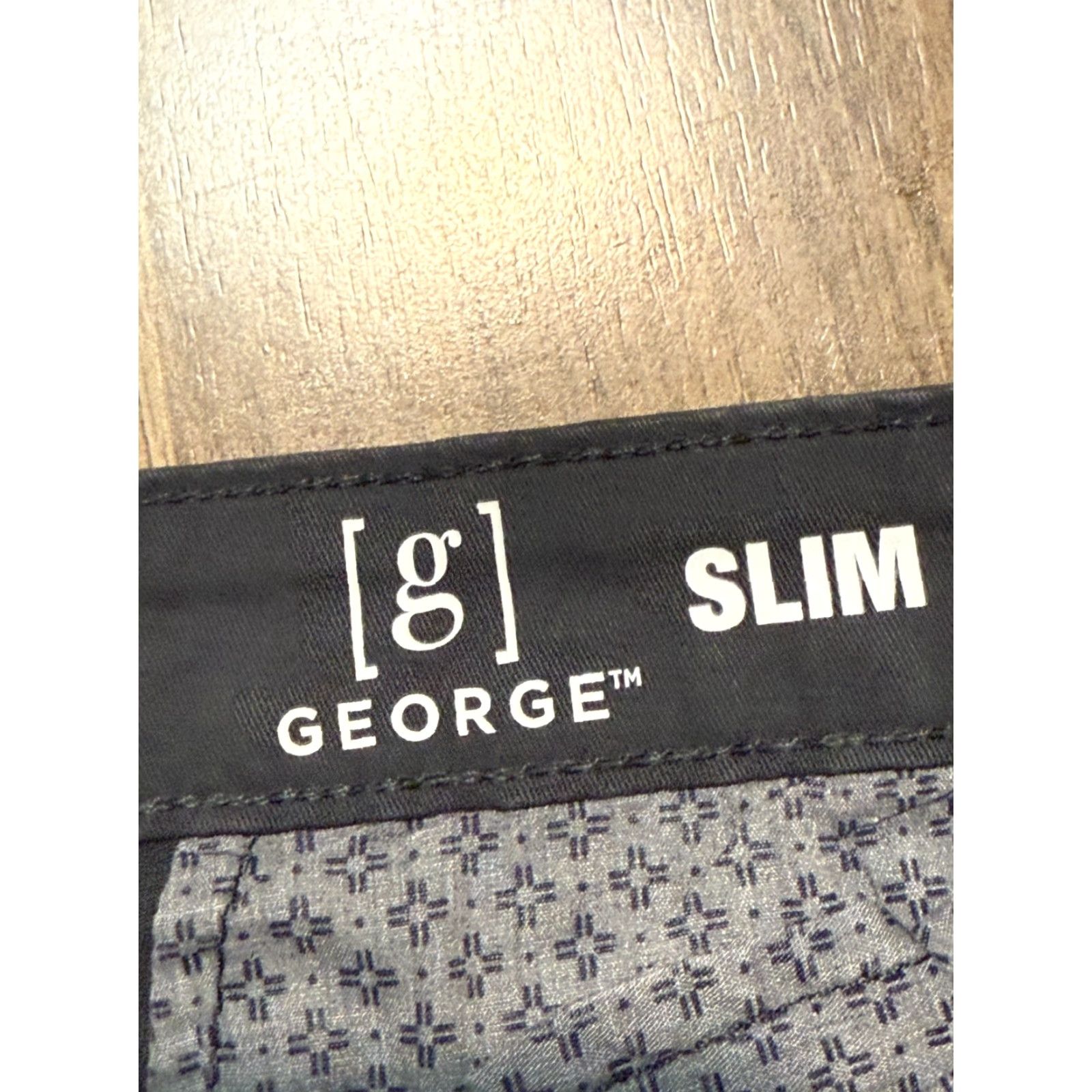 George George Jeans Men's 32x32 Gray Denim Slim Fit Mid Rise 5-Pocket Pockets Regular Inseam 32 - Straight Style Jeans Size US 32 / EU 48 - 5 Thumbnail