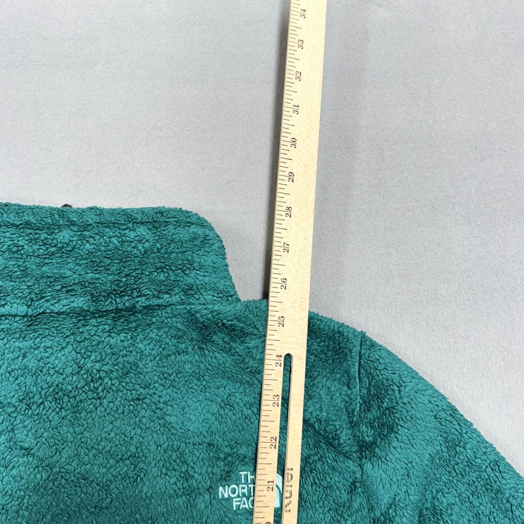 The North Face The North Face Jacket Womens L Teal Fleece Full Zip Soft Warm Outdoor Localized Green Logo Zipper Pockets Collared Mid-Length Size L / US 10 / IT 46 - 8 Thumbnail