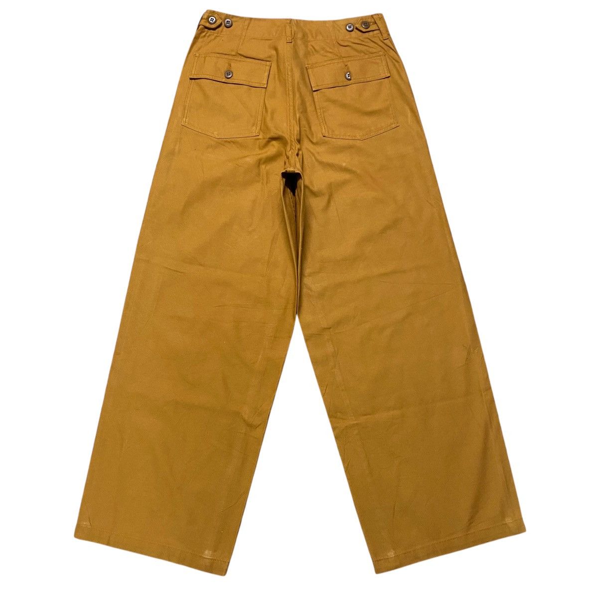 Japanese Brand COEN Mustard Sateen Fatigue Baggy Pants Size US 29 - 1 Thumbnail