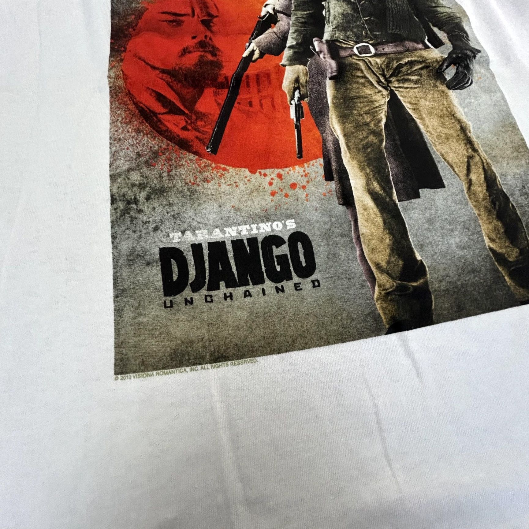 Anvil Django Unchained Shirt Mens Medium White Tarantino Movie Graphic Tee Anvil 2013 Size US M / EU 48-50 / 2 - 2 Thumbnail