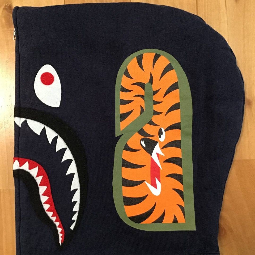 Bape BAPE WGM Shark Full Zip Hoodie Navy a bathing ape Size US L / EU 52-54 / 3 - 5 Thumbnail