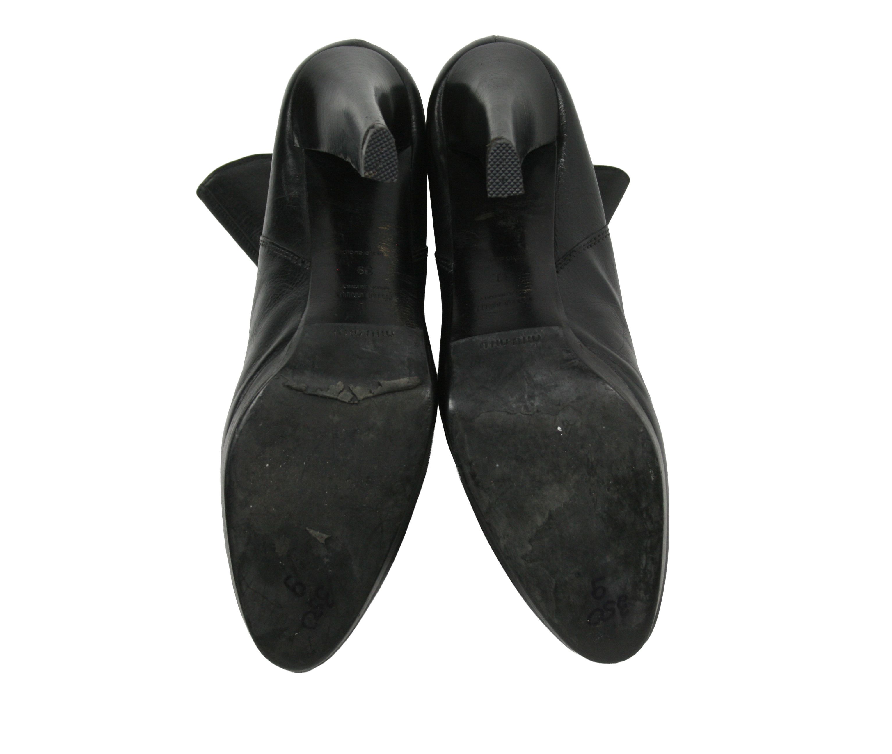 Miu Miu 00S Healed Leather Ankle Boots Vintage Size US 9 / IT 39 - 17 Thumbnail