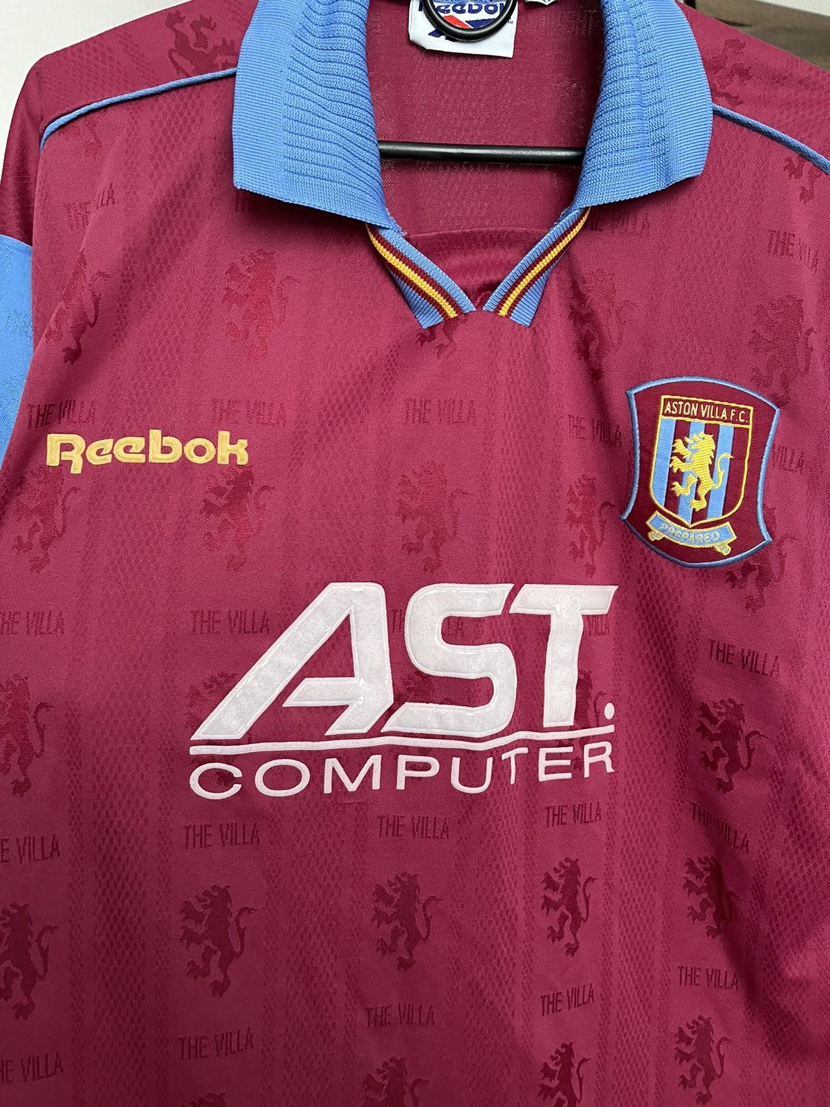 Reebok 1995/1996 Reebok Aston Villa Vintage Soccer Jersey T-Shirt Size US L / EU 52-54 / 3 - 6 Thumbnail
