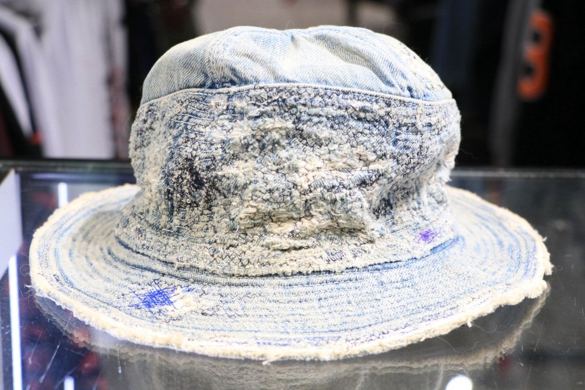 Kapital Kapital Kountry Boro Denim Bucket Hat Distressed Japan Size ONE SIZE - 3 Thumbnail