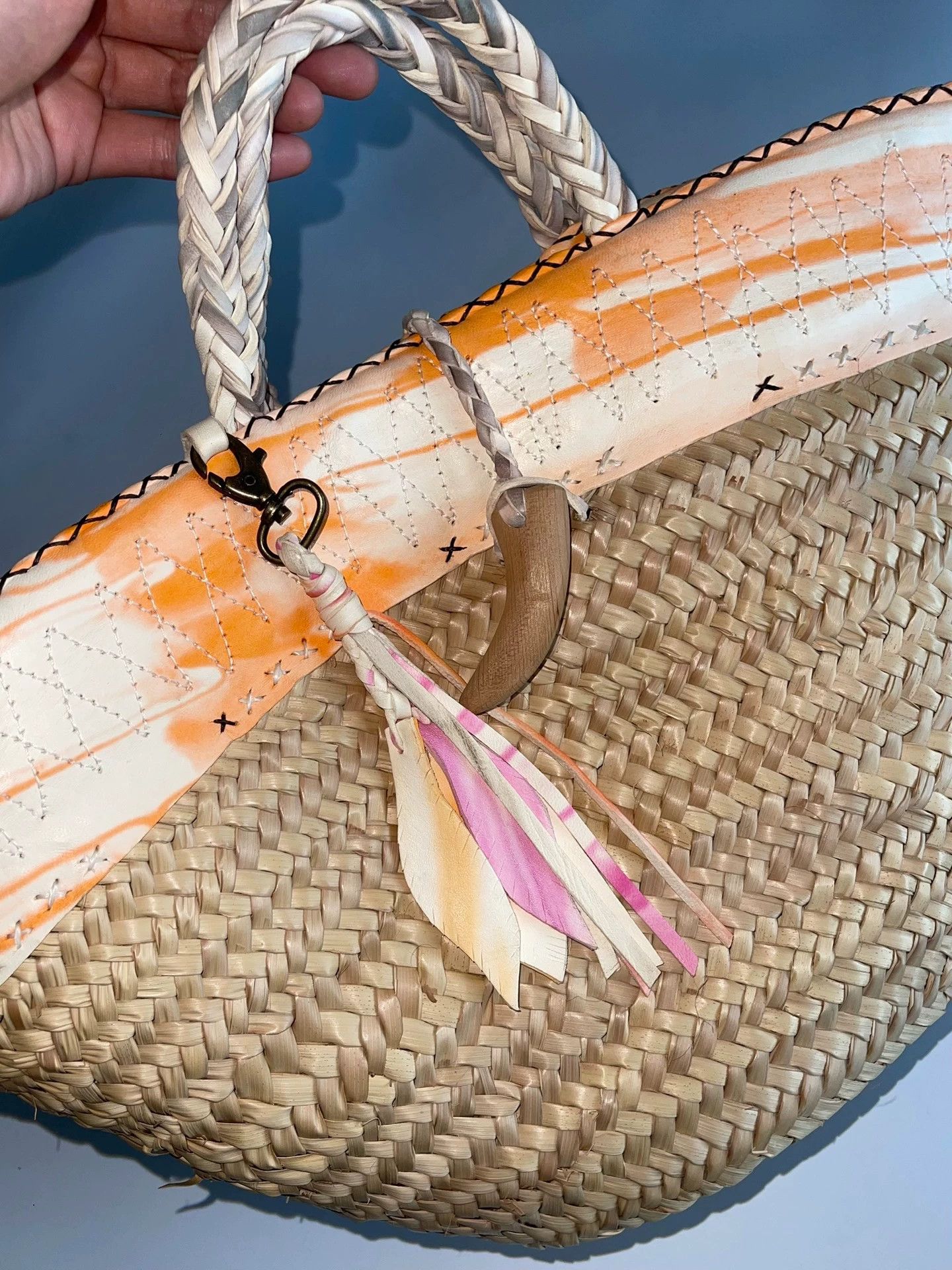 Other En shalla Handwoven Straw Tote (Round, Large) Size ONE SIZE - 2 Thumbnail