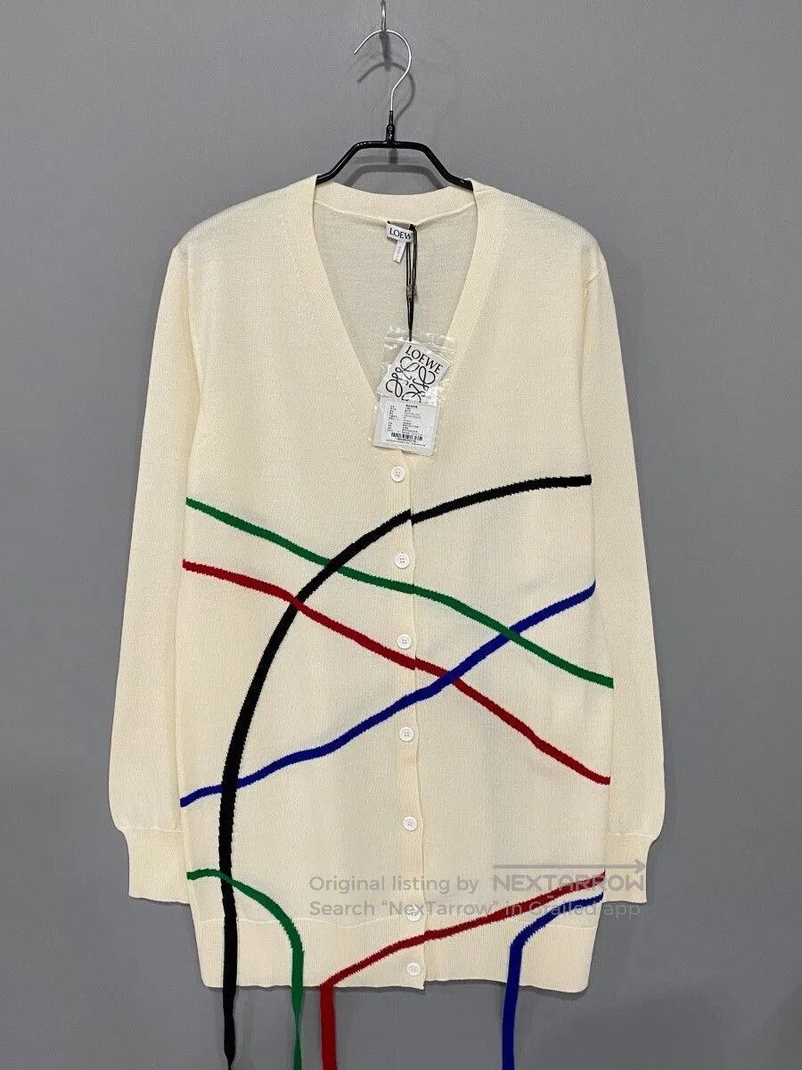 Loewe LOEWE Geometric Stripe Wool Cardigan. Size M / US 6-8 / IT 42-44 - 1 Thumbnail