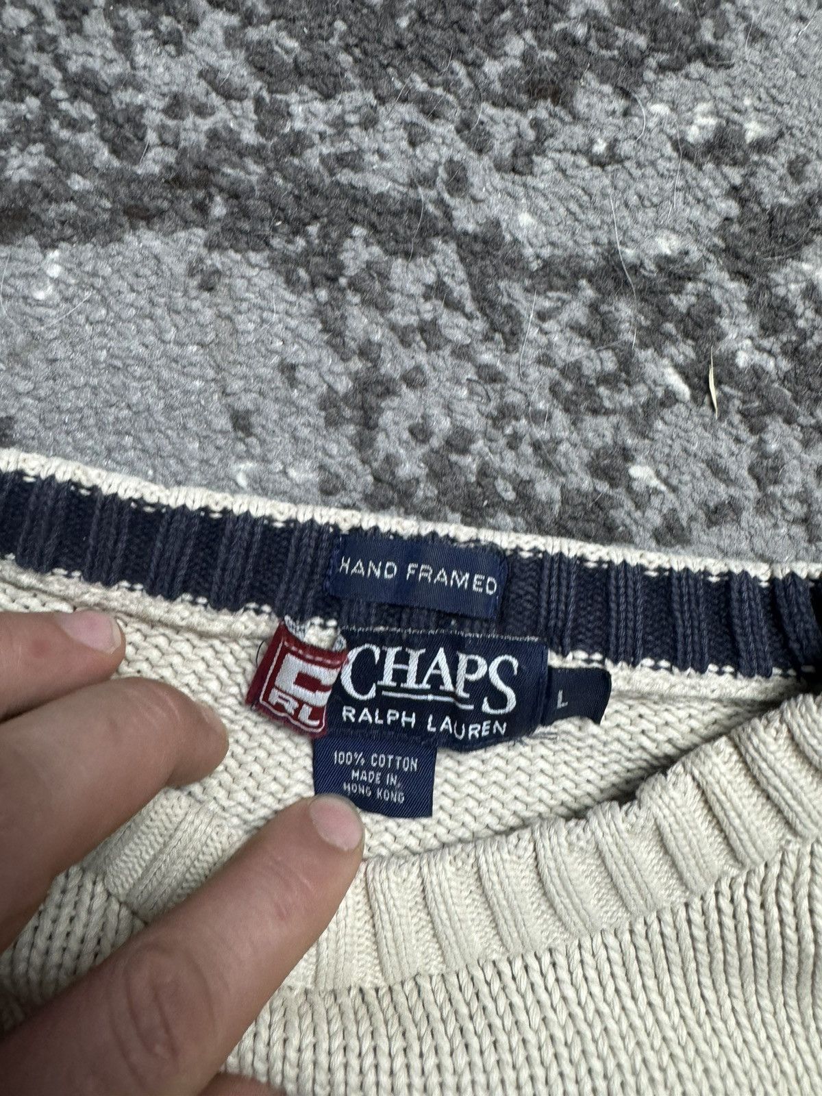 Chaps Ralph Lauren × Vintage Vintage Y2K Chaps Polo Ralph Lauren USA Flag Knitted Sweat Size US L / EU 52-54 / 3 - 5 Thumbnail