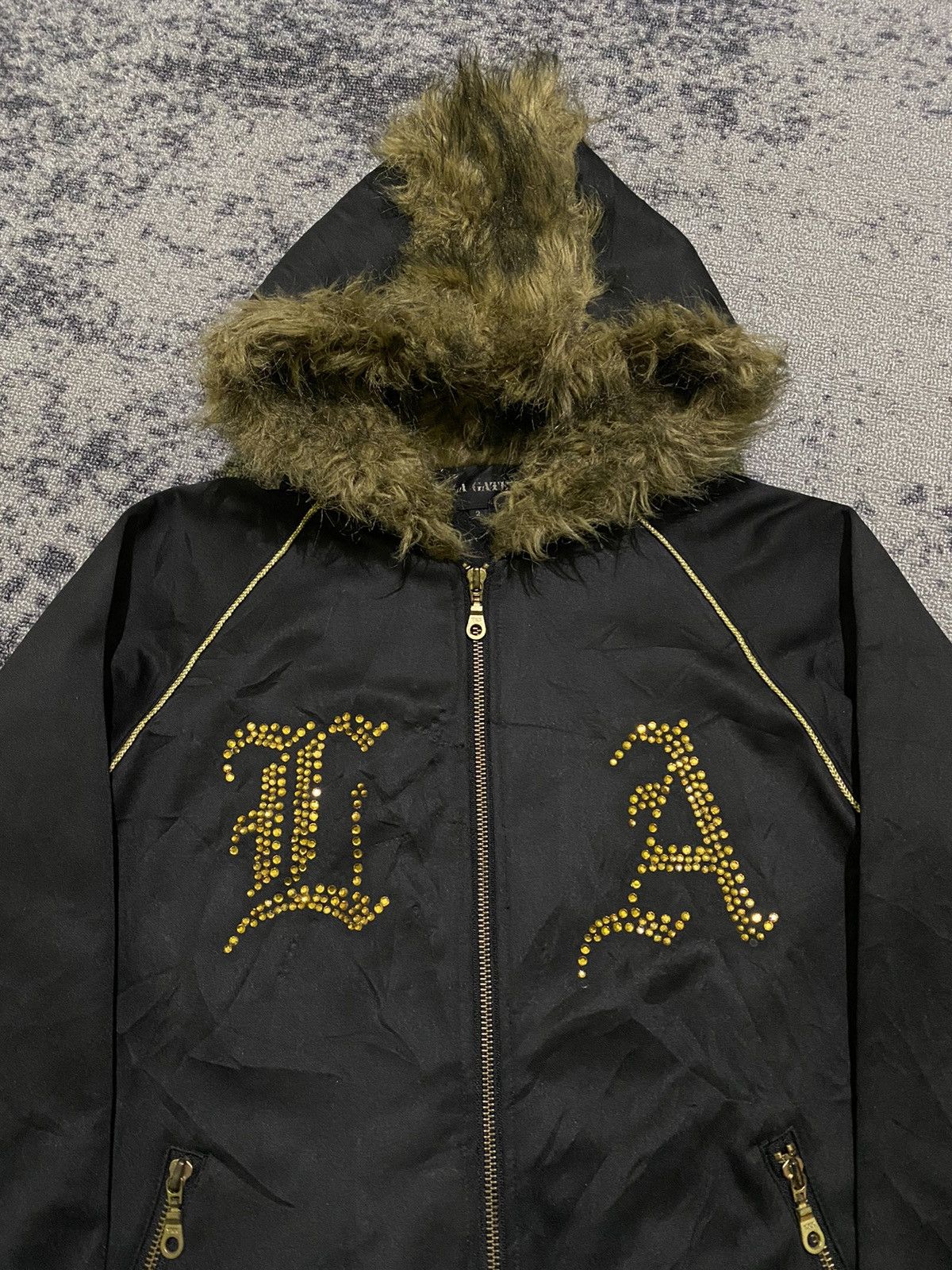Y2k La gate ifsixwasnine lgb mohawk fur hoodie
