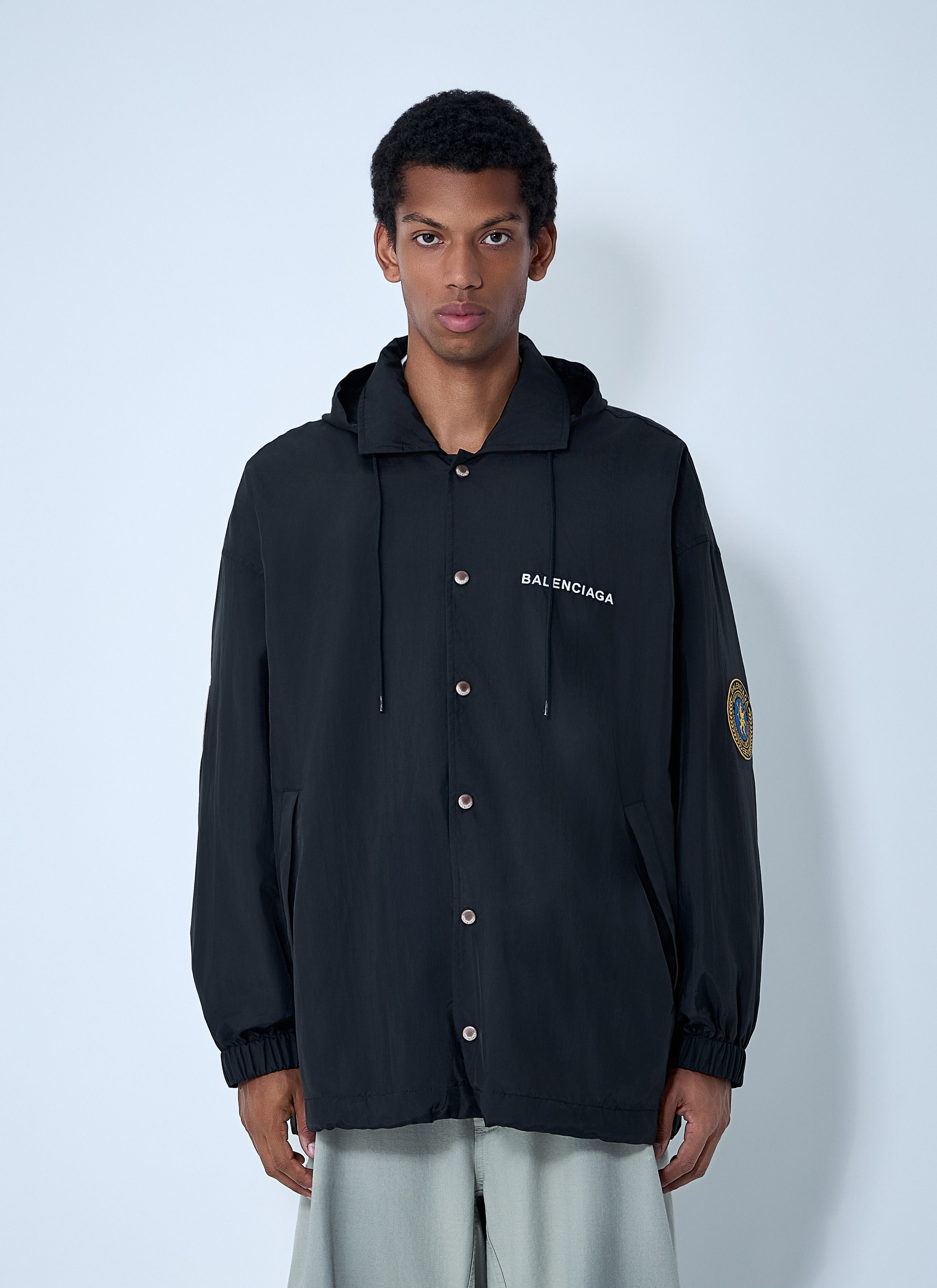 Balenciaga Logo Motif Windbreaker Jacket Size US L / EU 52-54 / 3 - 1 Thumbnail