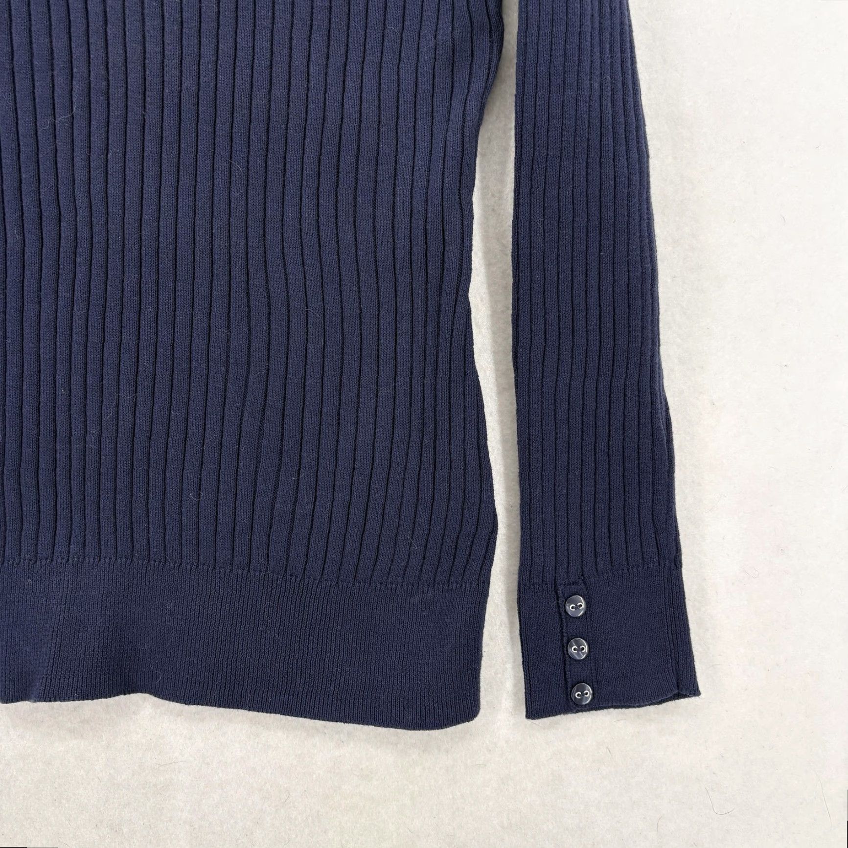 Croft & Barrow Croft & Barrow Sweater Womens Large Blue Turtleneck Ribbed Button NWT Pullover Knitted Knit Casual Autumn Fall Navy Blue Womens Size L / US 10 / IT 46 - 3 Thumbnail