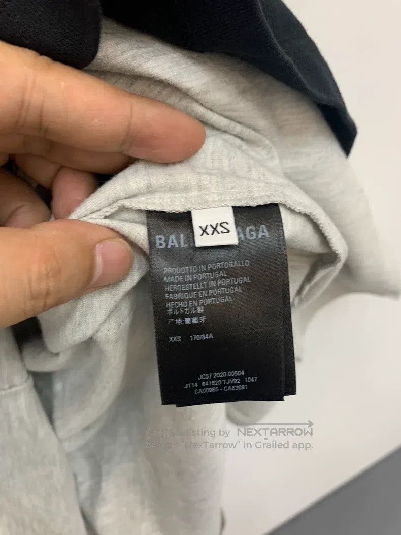 Balenciaga Balenciaga Black and Gray Color Blocked Short Sleeve, XXS Size US XXS / EU 40 - 5 Thumbnail