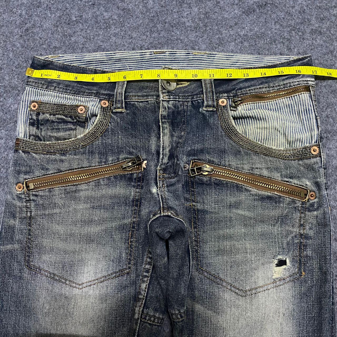 If Six Was Nine 💥Best offer💥Vintage Made in Heaven Punk Distressed Denim Size US 34 / EU 50 - 3 Thumbnail