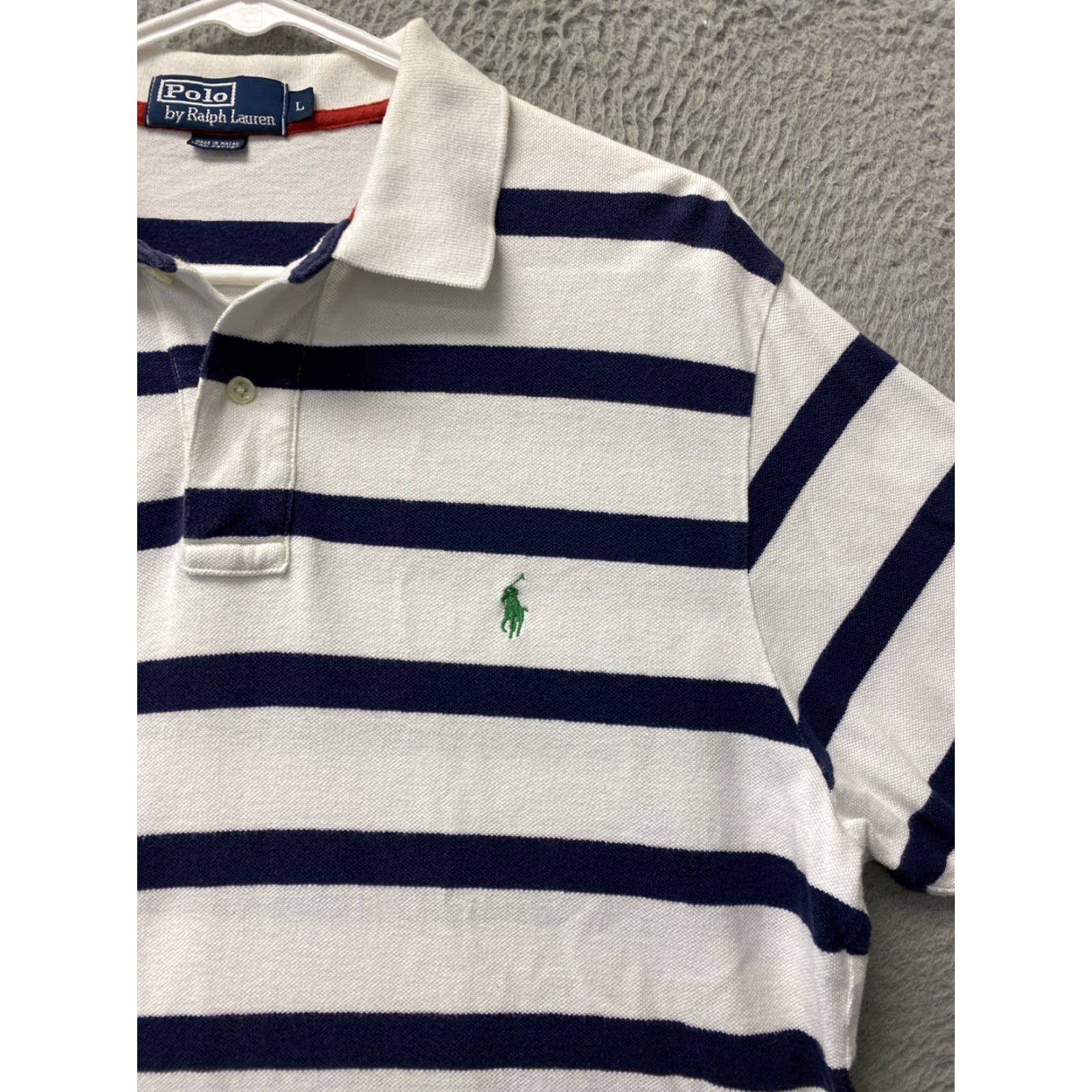 Polo Ralph Lauren Polo Ralph Lauren Polo Mens L White Striped Stretch /117-59 Size US L / EU 52-54 / 3 - 2 Thumbnail