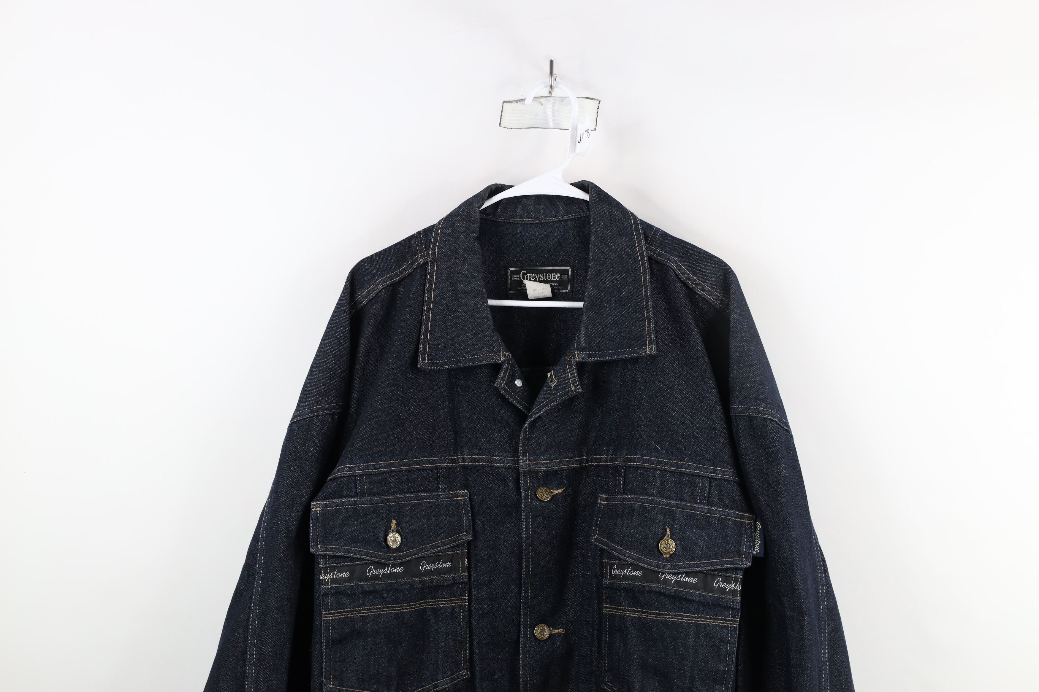 Vintage Vintage 90s Y2K Streetwear Baggy Denim Jean Trucker Jacket Size US XXL / EU 58 / 5 - 2 Thumbnail