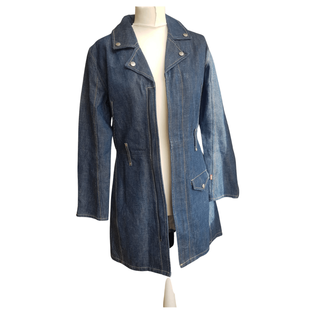 image of Levis Vintage Clothing 90's Levi’S Engineered Curves Women’S Denim Back Coat M in Blue, Women's (Si