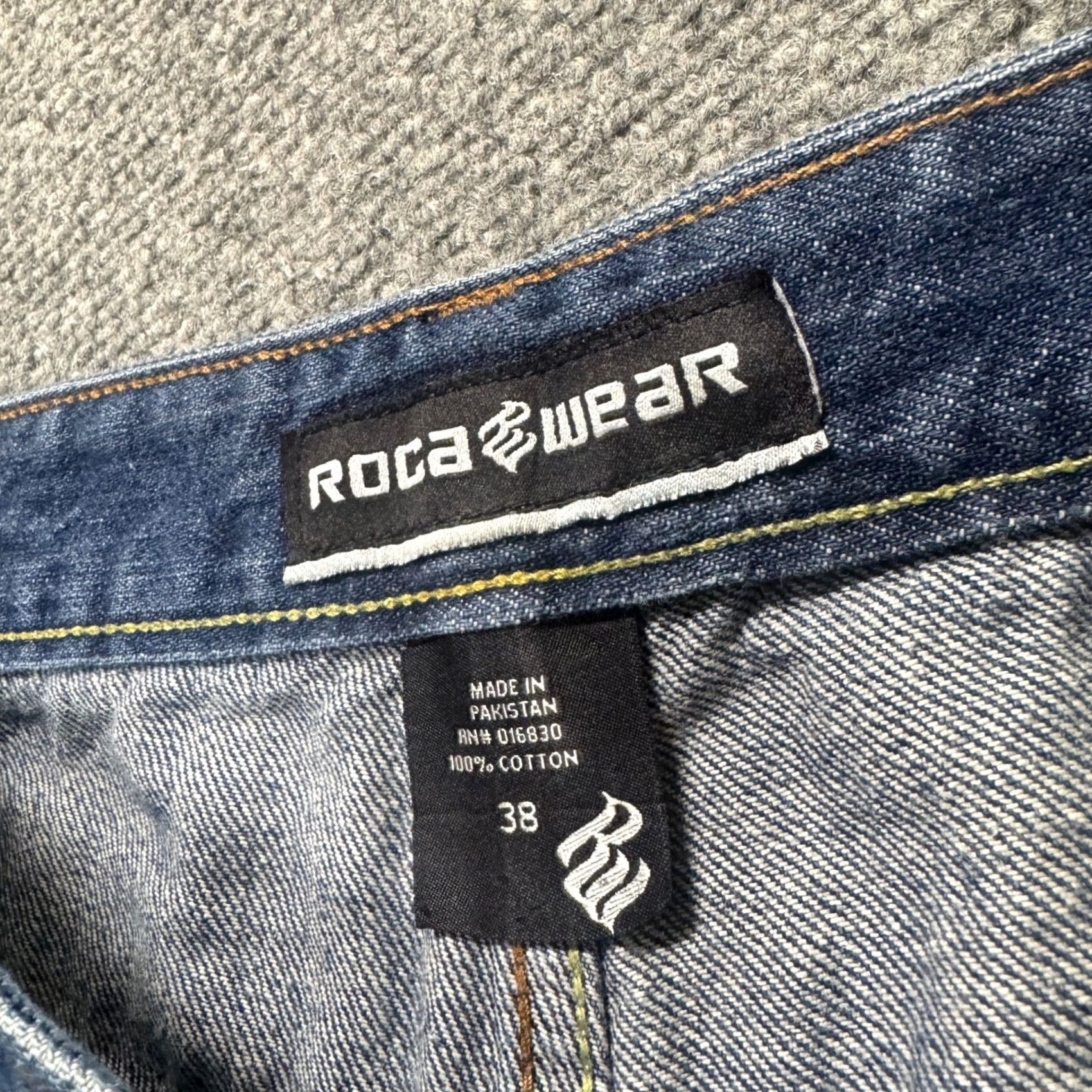 Rocawear Rocawear Jeans Wide-Leg 38x30 Distressed Light Wash Embroidered Men Size US 38 / EU 54 - 4 Thumbnail