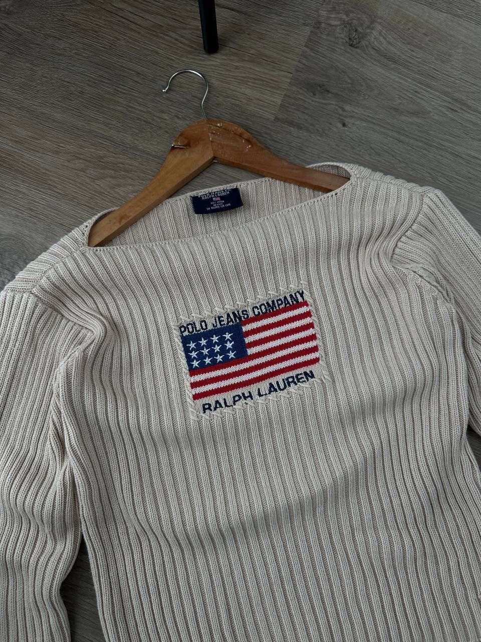 Polo Ralph Lauren × Vintage Vintage Polo Jeans Co. Ralph Lauren USA Flag Knit Sweater Size M / US 6-8 / IT 42-44 - 11 Thumbnail