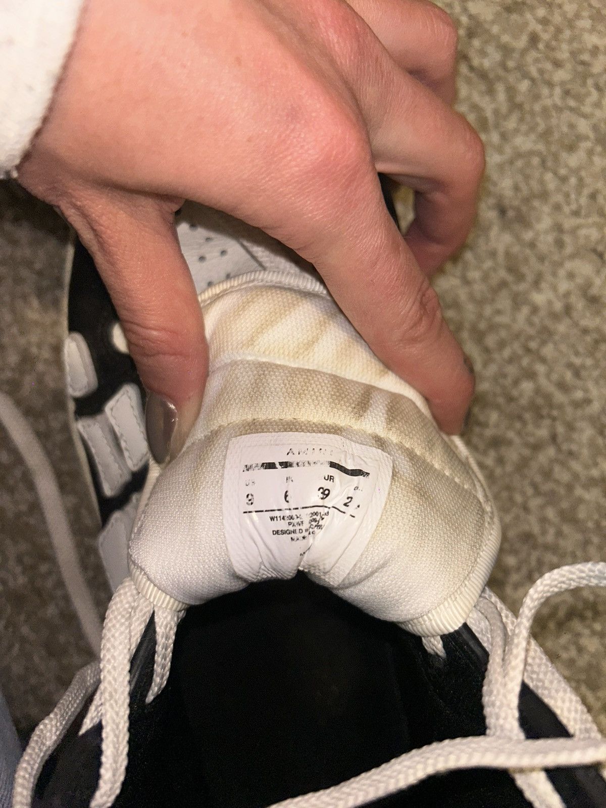 Amiri AMIRI Black and White Womens Skel High-Top Sneakers Size US 8.5 / IT 38.5 - 11 Thumbnail