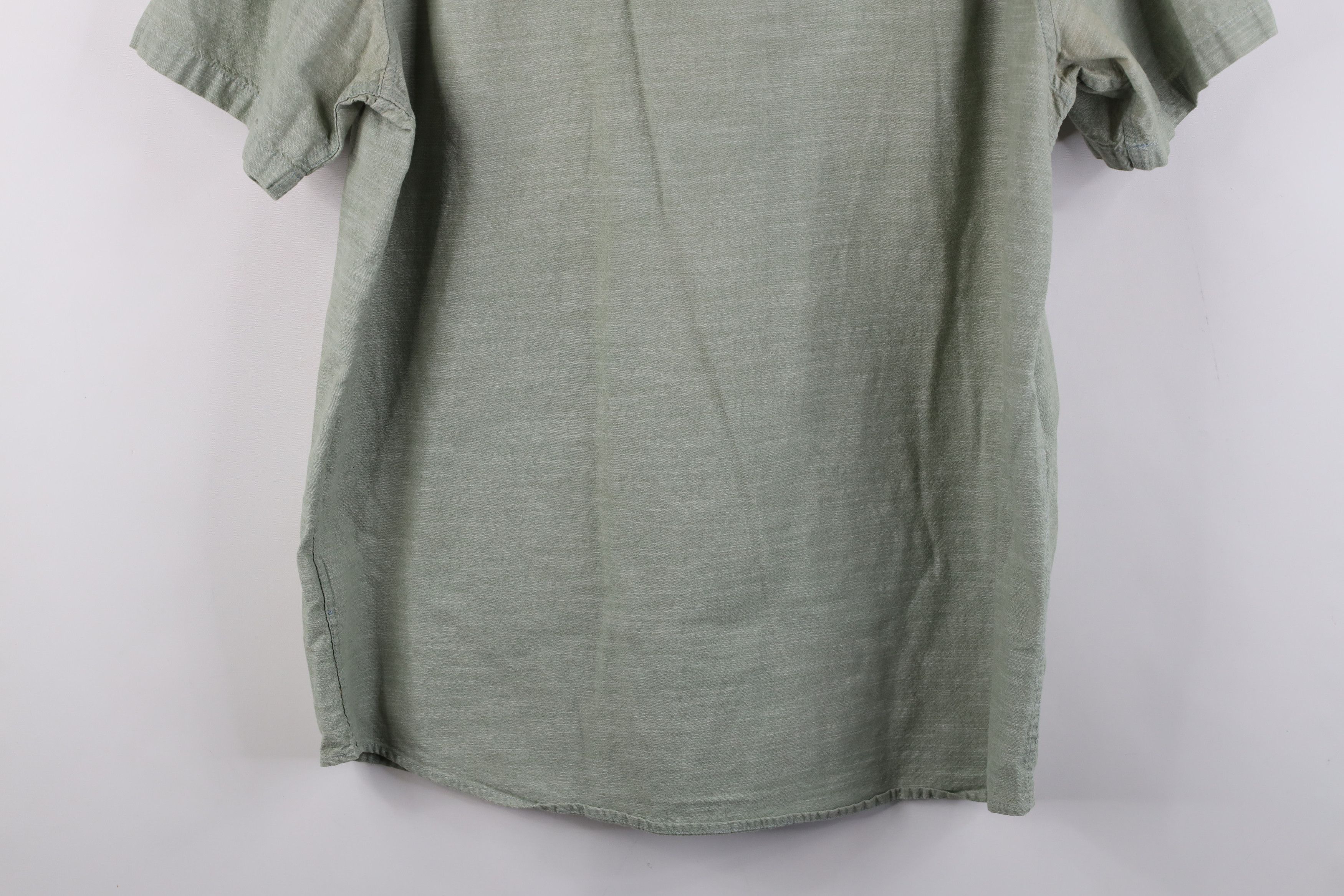 Oakley Vintage Oakley O Logo Chambray Collared Button Shirt Green Size US L / EU 52-54 / 3 - 13 Thumbnail