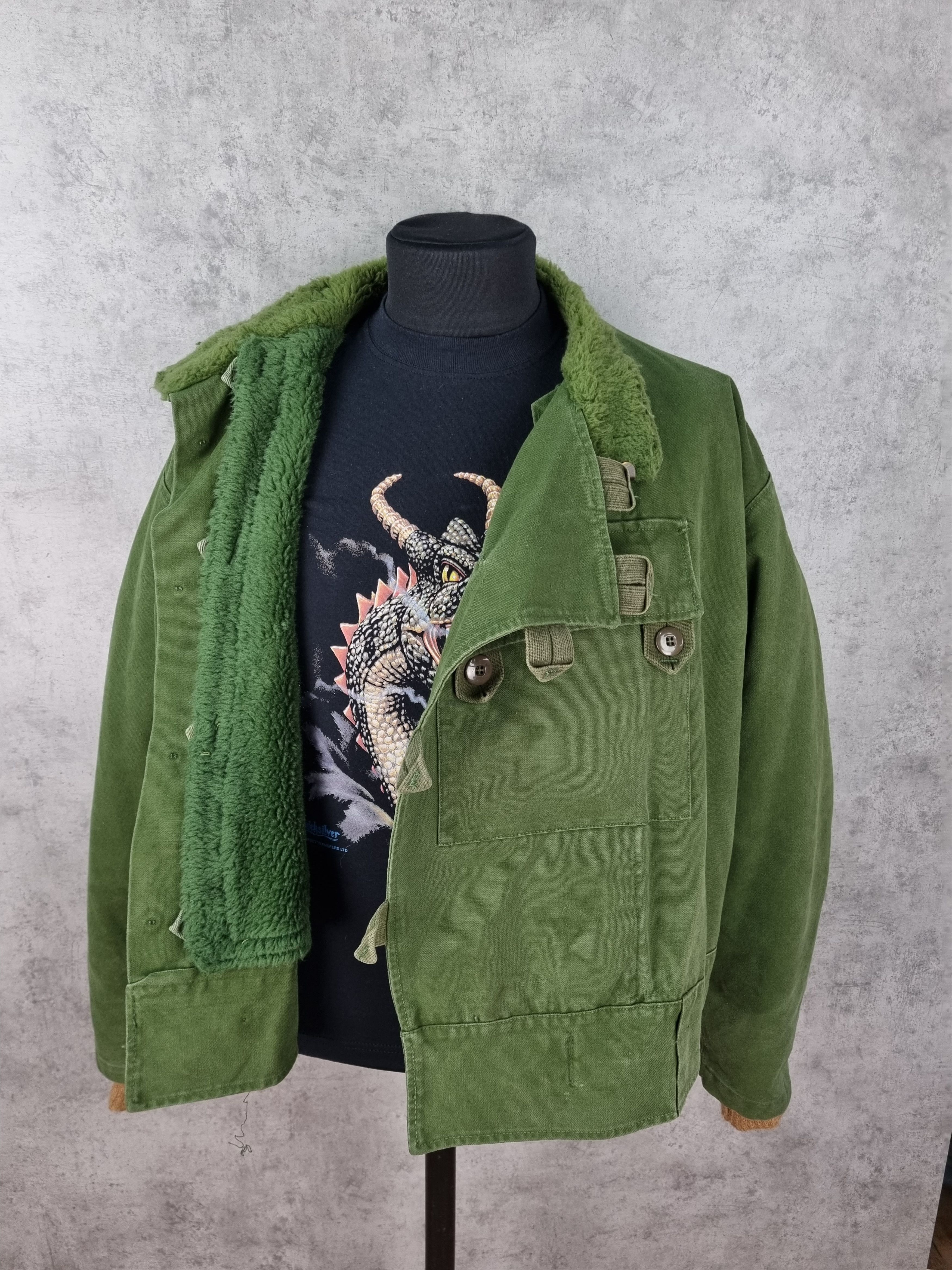 Vintage Rare 60s Authentic Swedish Army Motorcycle Jacket Size US L / EU 52-54 / 3 - 14 Thumbnail