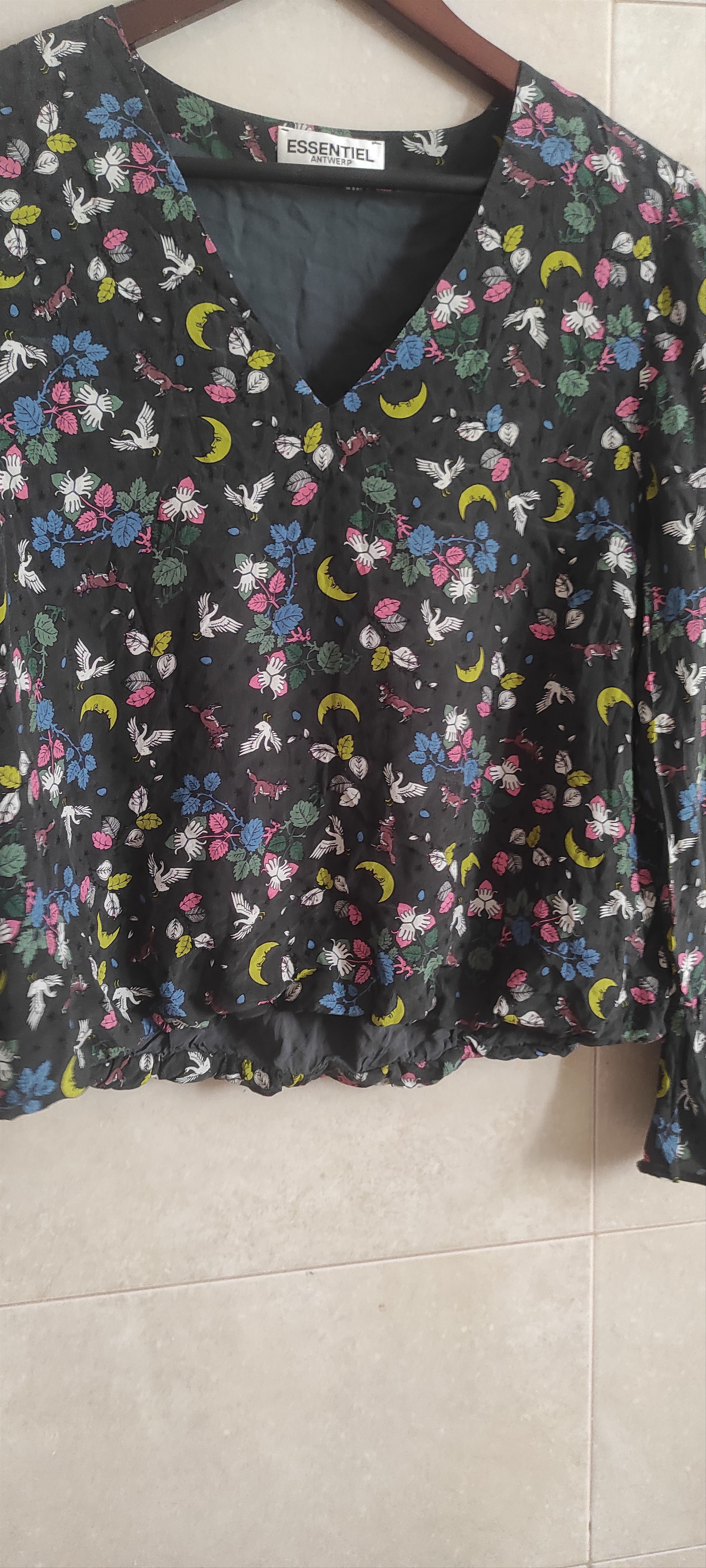 Essentiel Antwerp Essentiel Antwerp Silk Long Sleeve Top Blouse Size M / US 6-8 / IT 42-44 - 6 Thumbnail