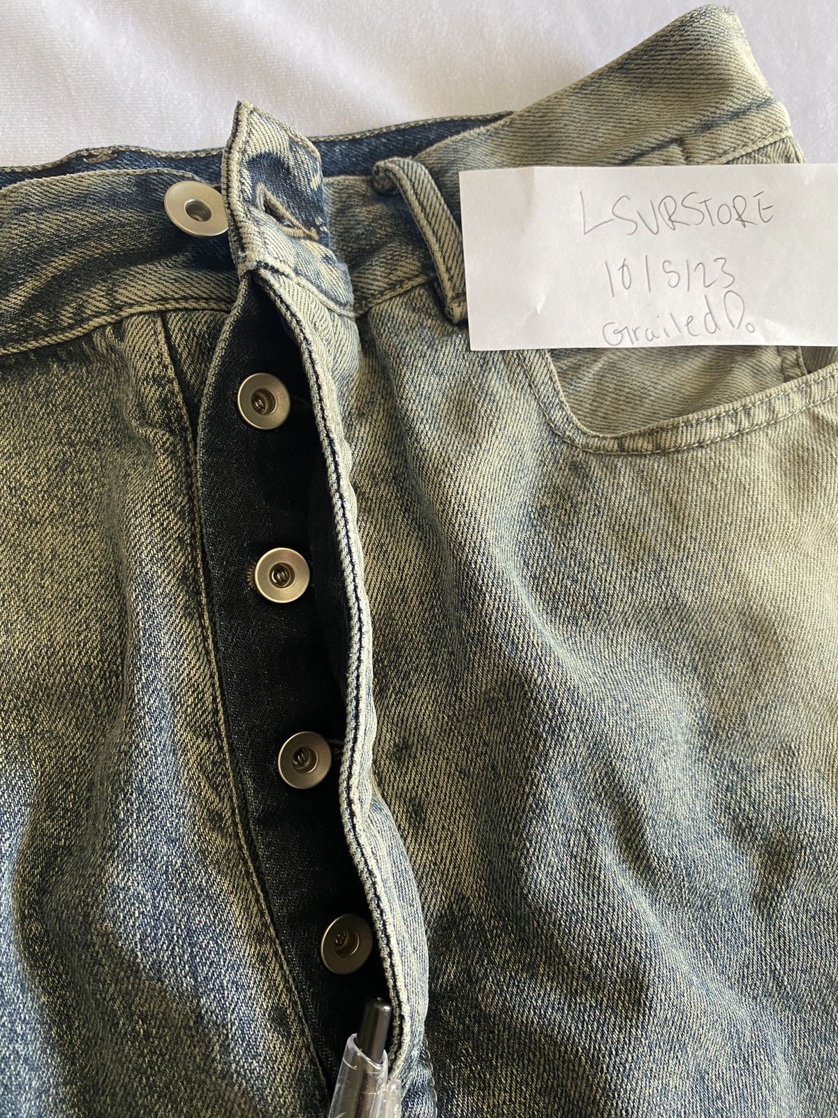 Rick Owens × Rick Owens Drkshdw Rick Owens DRKSHDW Bolan Banana Zip Jean Minearl Pearl 32 Size US 32 / EU 48 - 10 Thumbnail