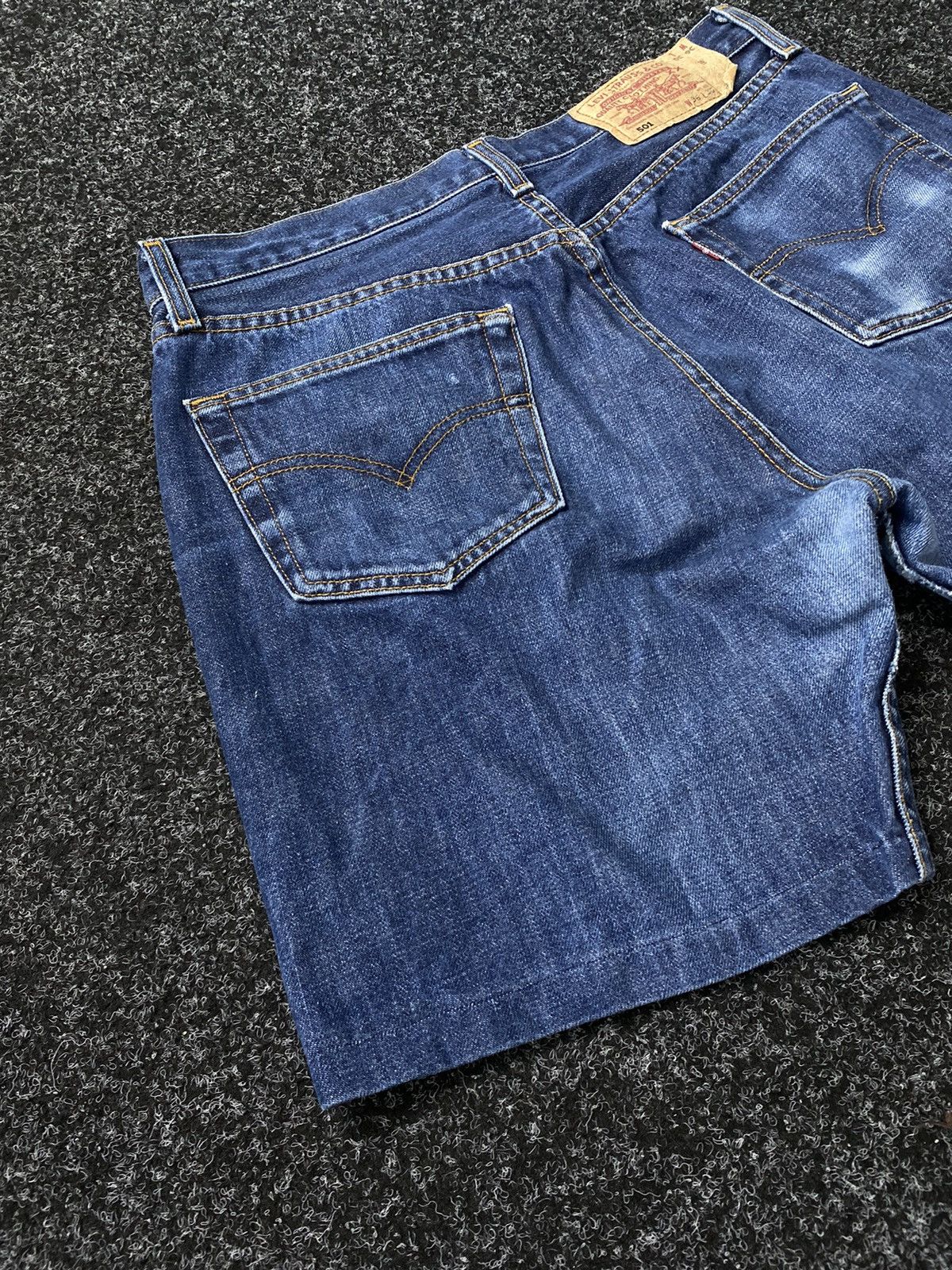 Levi's × Vintage Levis 501 Shorts Denim Rap Sk8 Baggy Size US 36 / EU 52 - 8 Thumbnail