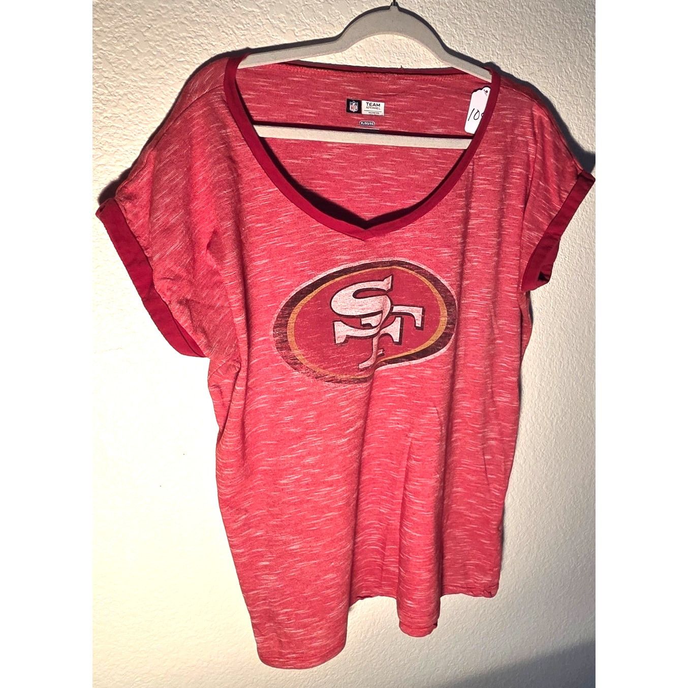 NFL XL San Francisco 49ers Women's NFL V-Neck T-Shirt Size XL / US 12-14 / IT 48-50 - 2 Thumbnail