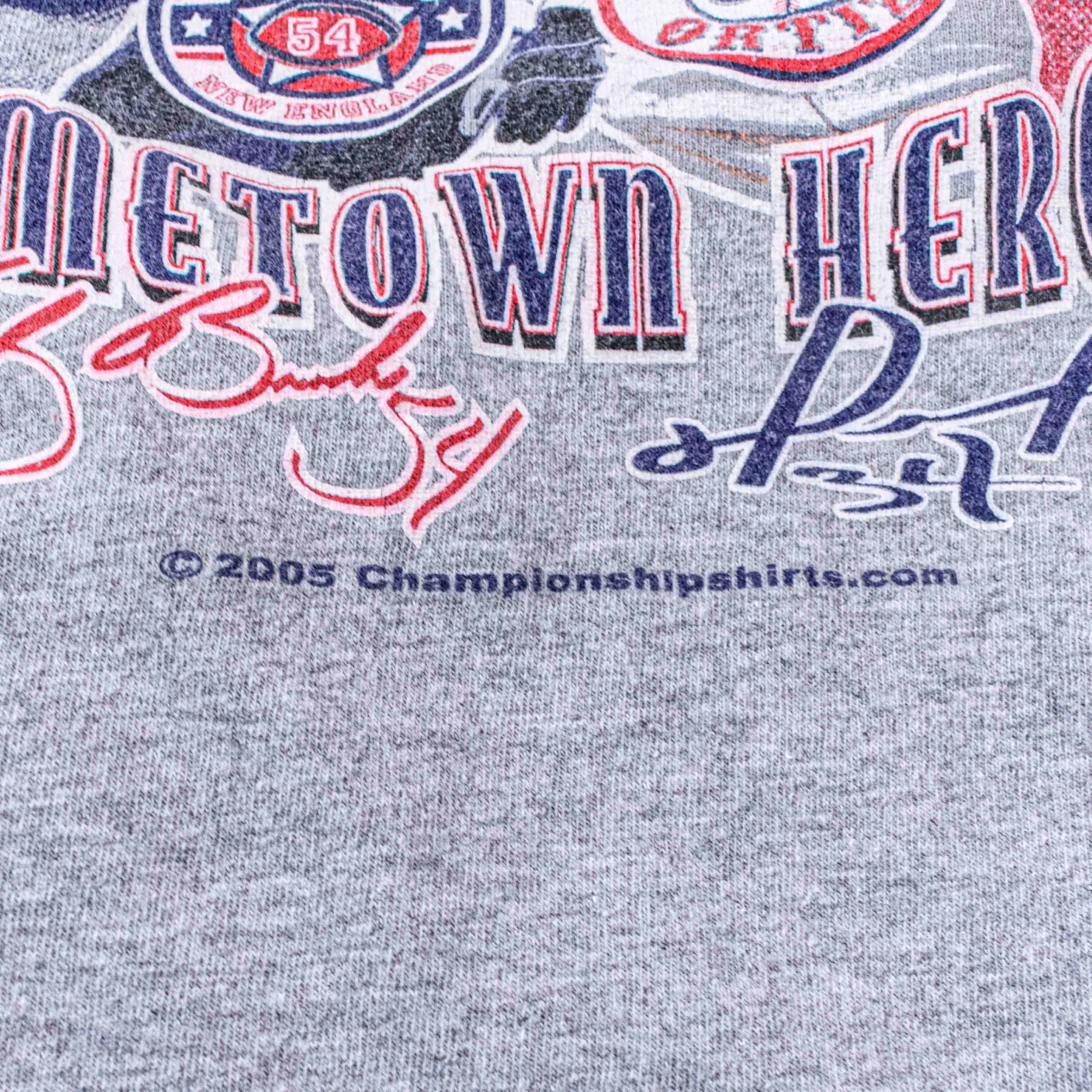 Vintage Tedy Bruschi David Ortiz Shirt Boston Hometown Heroes 2005 Size US M / EU 48-50 / 2 - 6 Thumbnail