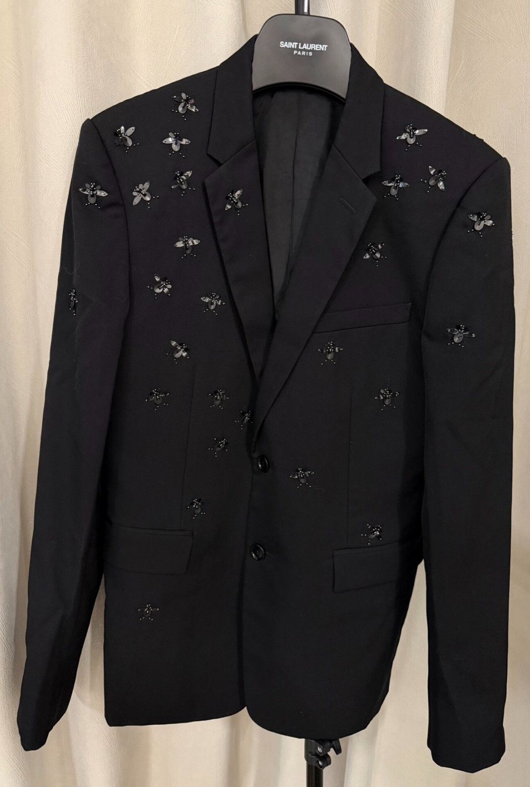 Dior Dior Homme 21SS Crystal Bee Rhinestone Beaded Suit Jacket Size 46R - 1 Thumbnail