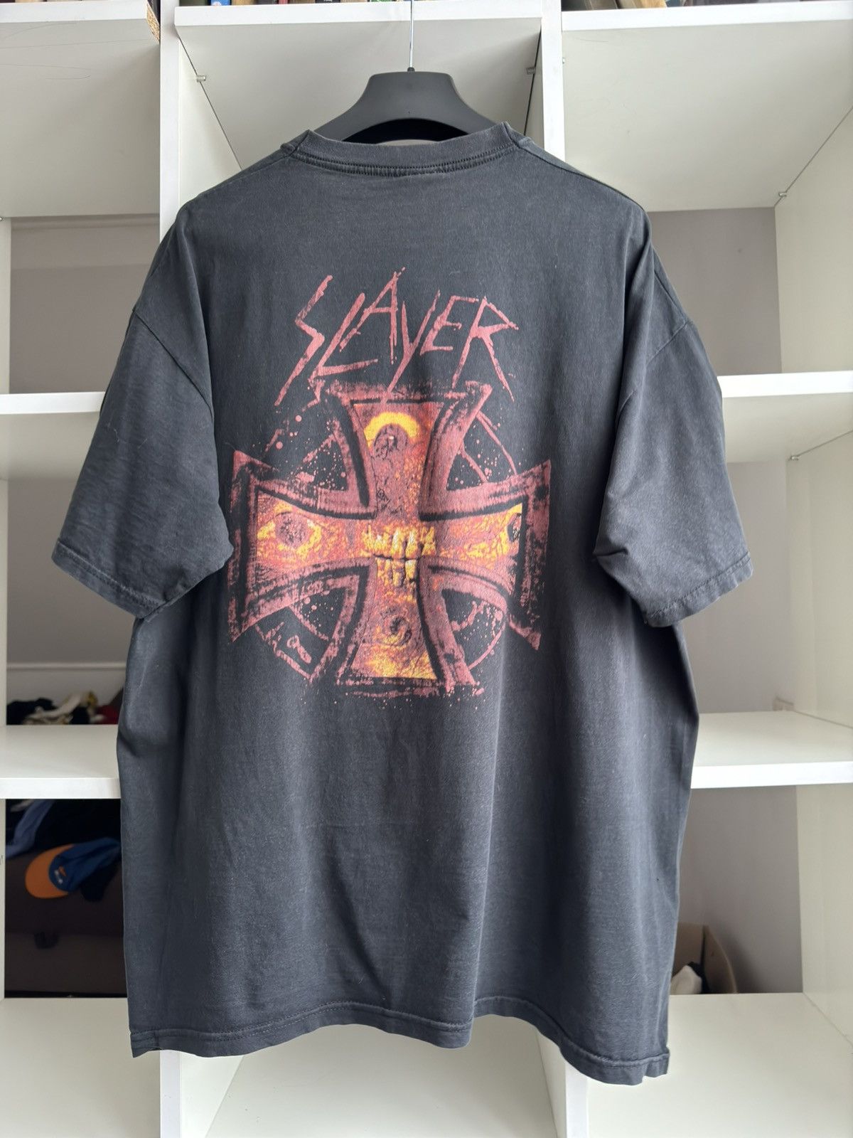 Band Tees Vintage 2003 SLAYER BURNING SKULL BAND TEE Size US XL / EU 56 / 4 - 10 Thumbnail