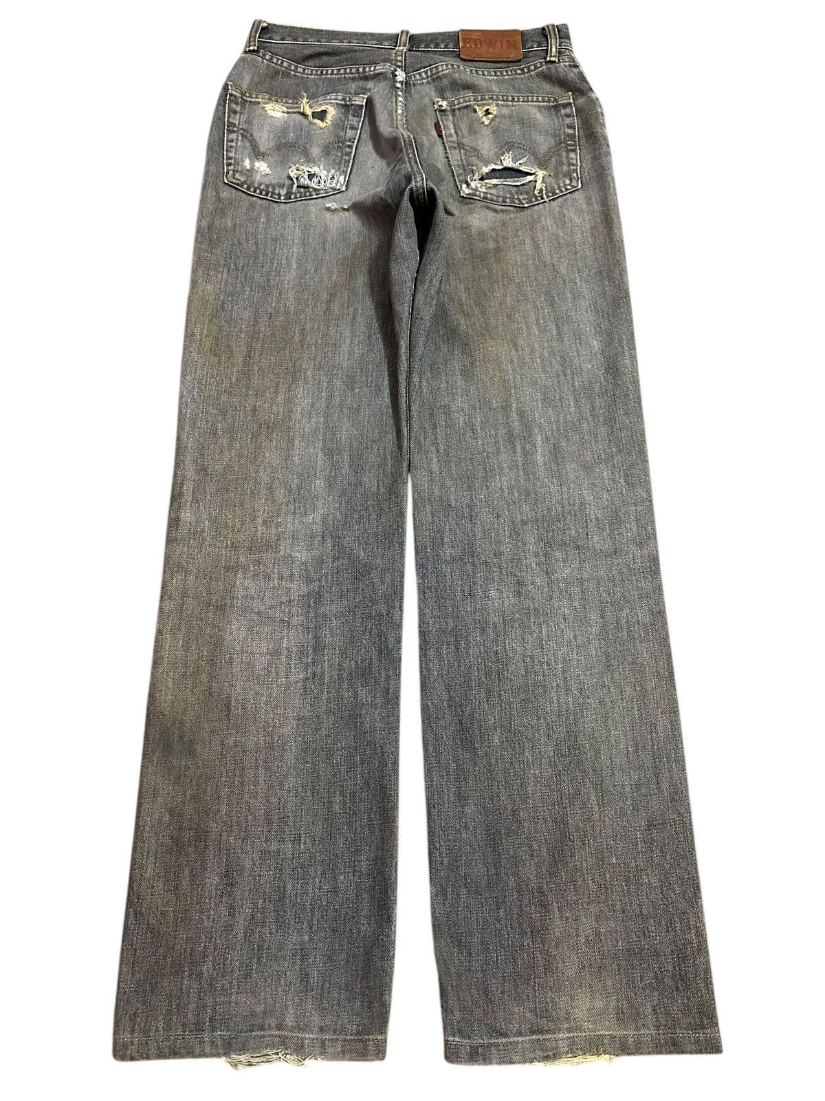 Edwin Vintage Edwin 503 Mud Wash Style Distress Loose Jeans Size US 29 - 2 Thumbnail