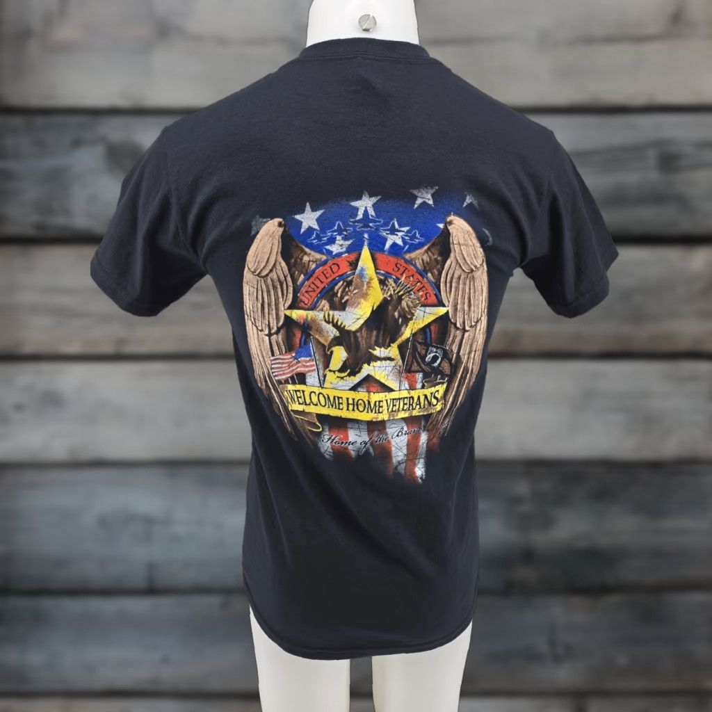 Gildan Gildan T-Shirt Unisex Adults Short Sleeve Crew Neck Double-Sided POW - MIA Richards Coffee Shop Sz Small Black Size US S / EU 44-46 / 1 - 1 Thumbnail