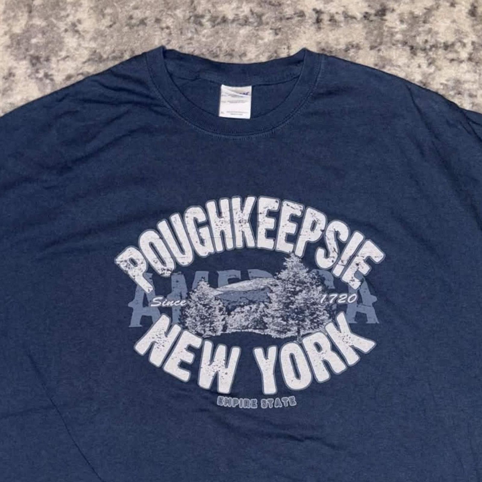 Vintage 00s Poughkeepsie New York Destination Tee Size US XL / EU 56 / 4 - 1 Thumbnail