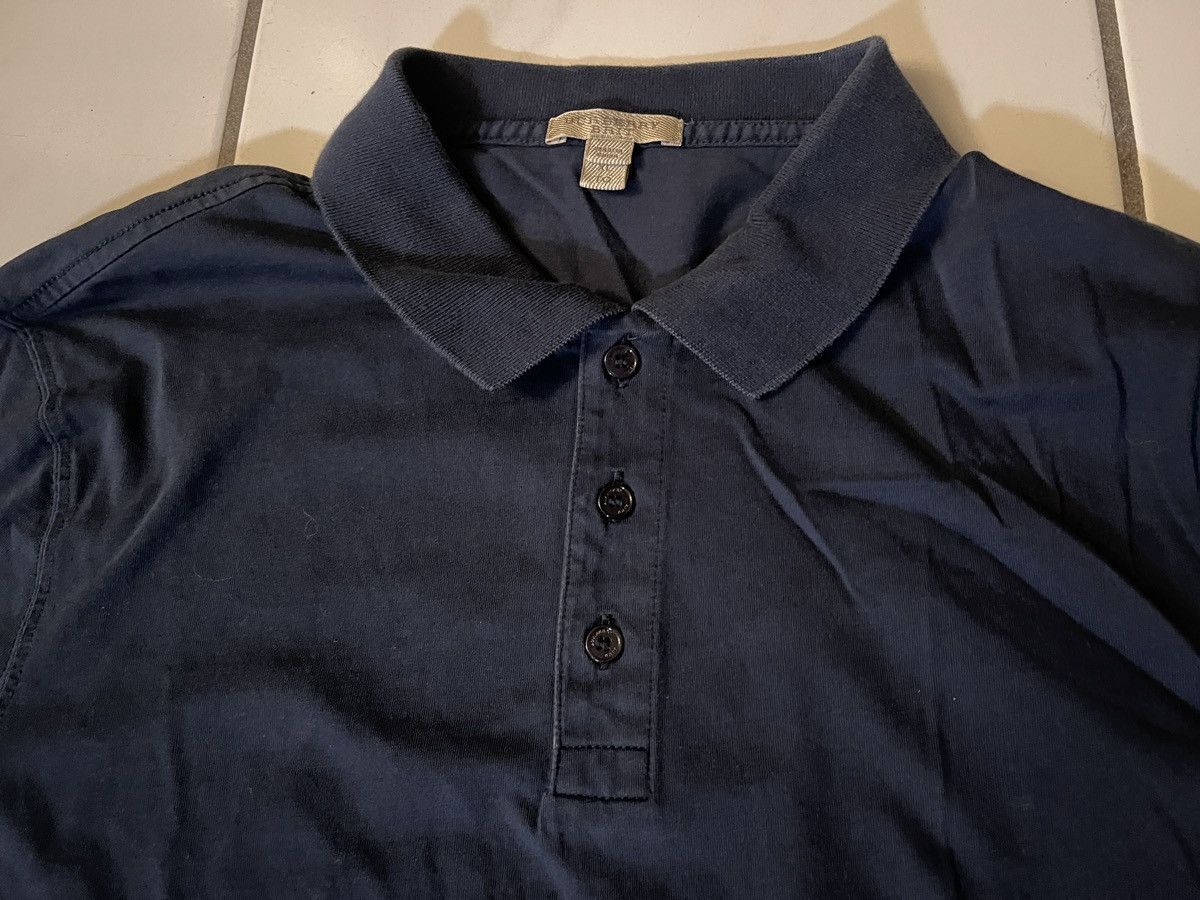 Burberry Burberry Brit Polo Shirt Mens XL Navy Blue Button Collared Size US XL / EU 56 / 4 - 2 Thumbnail