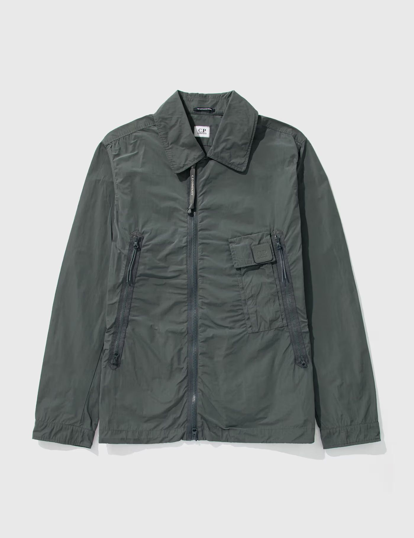 C.P. Company o1y1224 Logo Zip Jacket in Gray Size US S / EU 44-46 / 1 - 1 Thumbnail