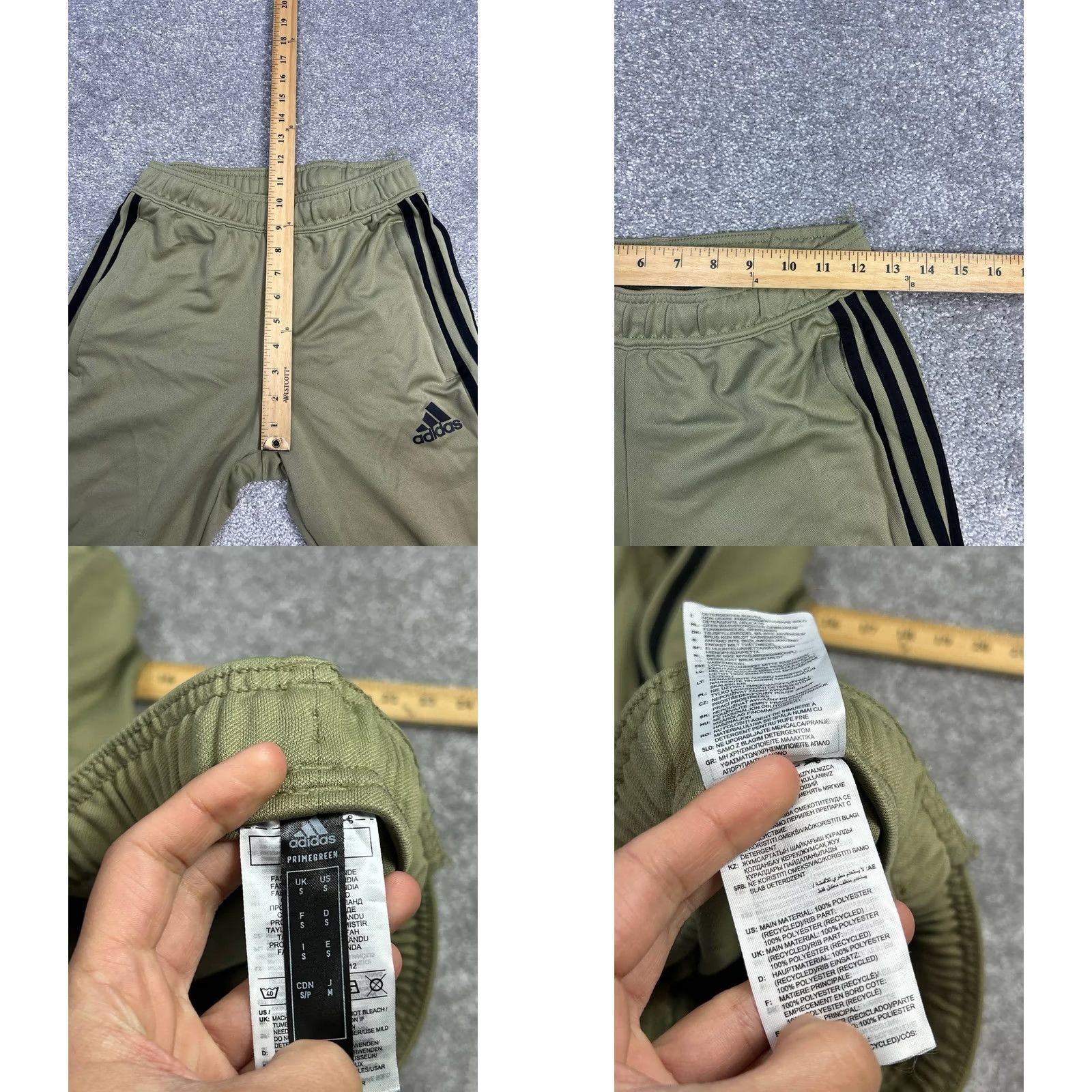 Adidas Adidas Primegreen Aeroready Sereno Slim Tapered Cut Pants Mens Small Green Logo Size US 29 - 9 Thumbnail