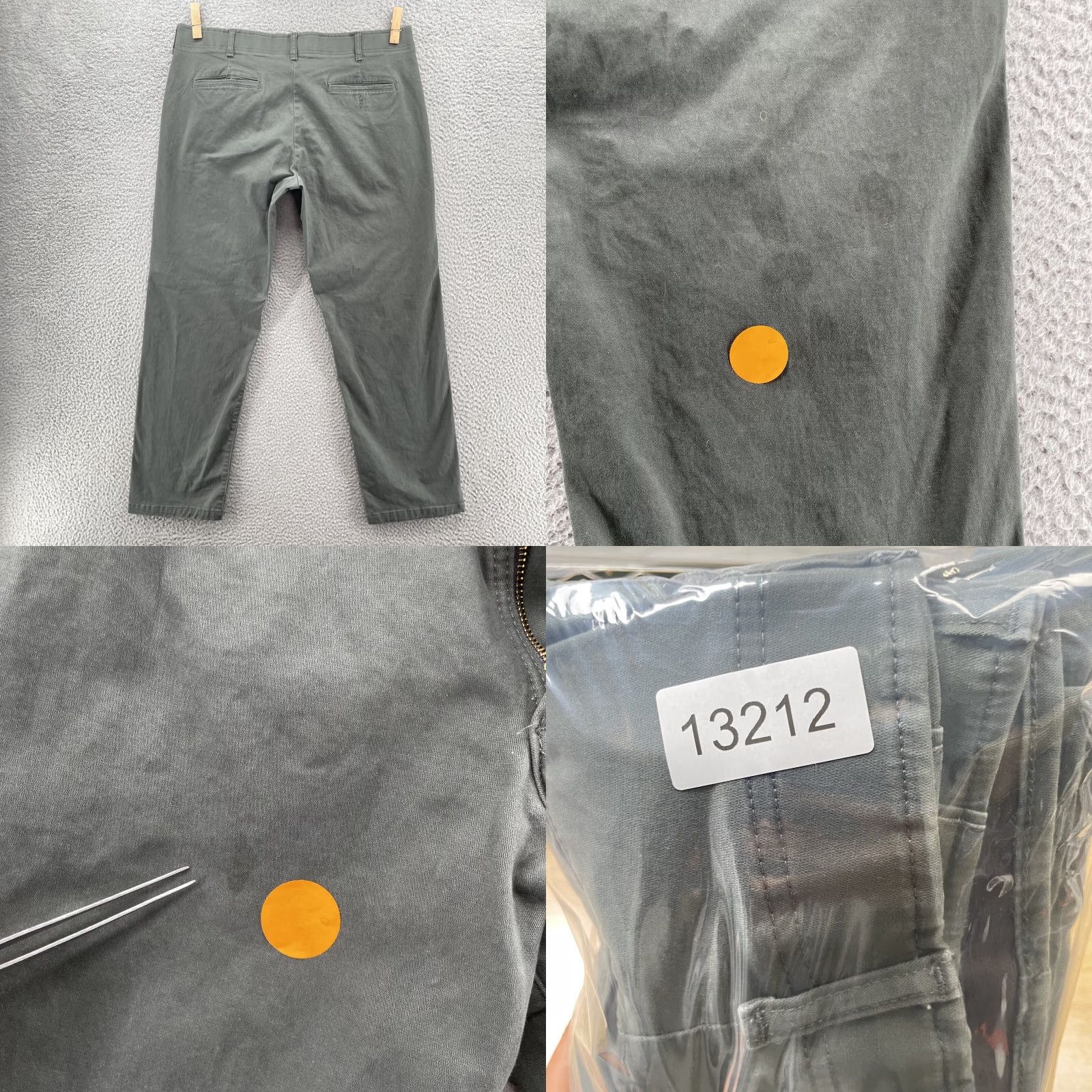 Lee Lee Performance Pants Men's 39x30 Army Green Utility Skater Work Chino Canvas Cotton Spandex Regular Straight Size US 39 - 8 Thumbnail