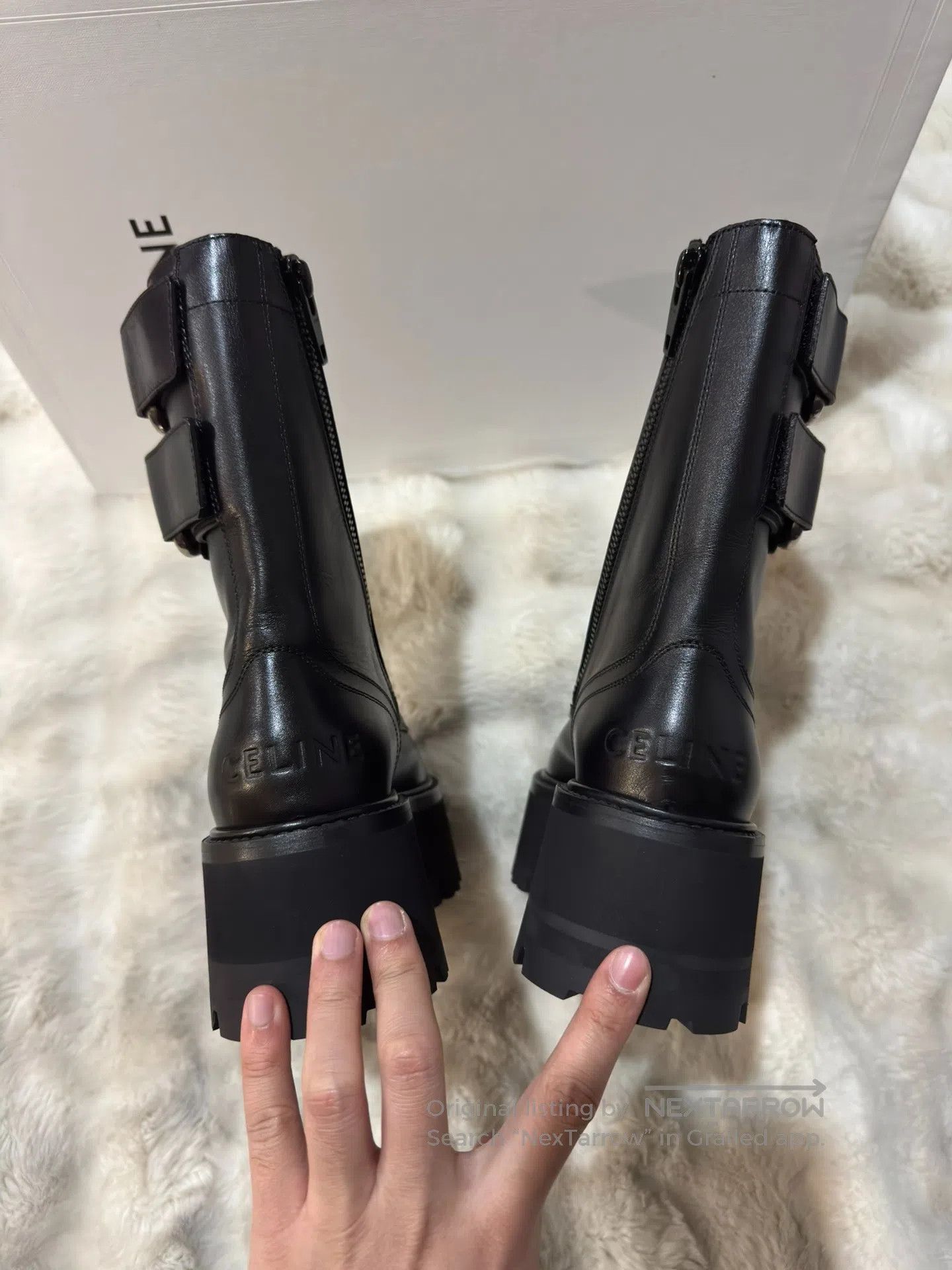Celine CELINE Buckle Thick-soled Tall Martin Boots| Size US 9.5 / IT 39.5 - 8 Thumbnail