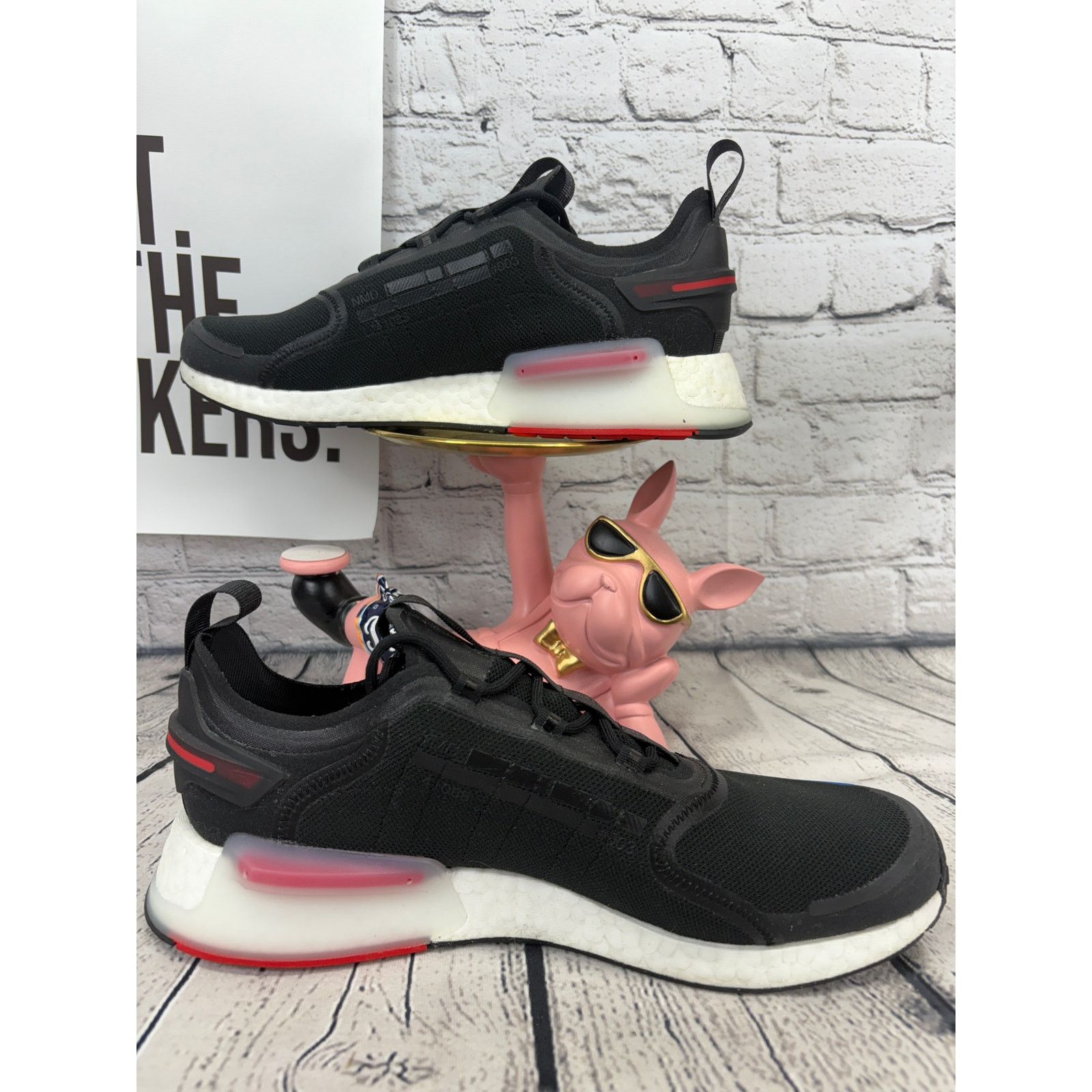 Adidas Adidas NMD R1 V3 Boost Sneaker Mens 12 Black Shoe WORN 1X Size US 12 / EU 45 - 6 Thumbnail